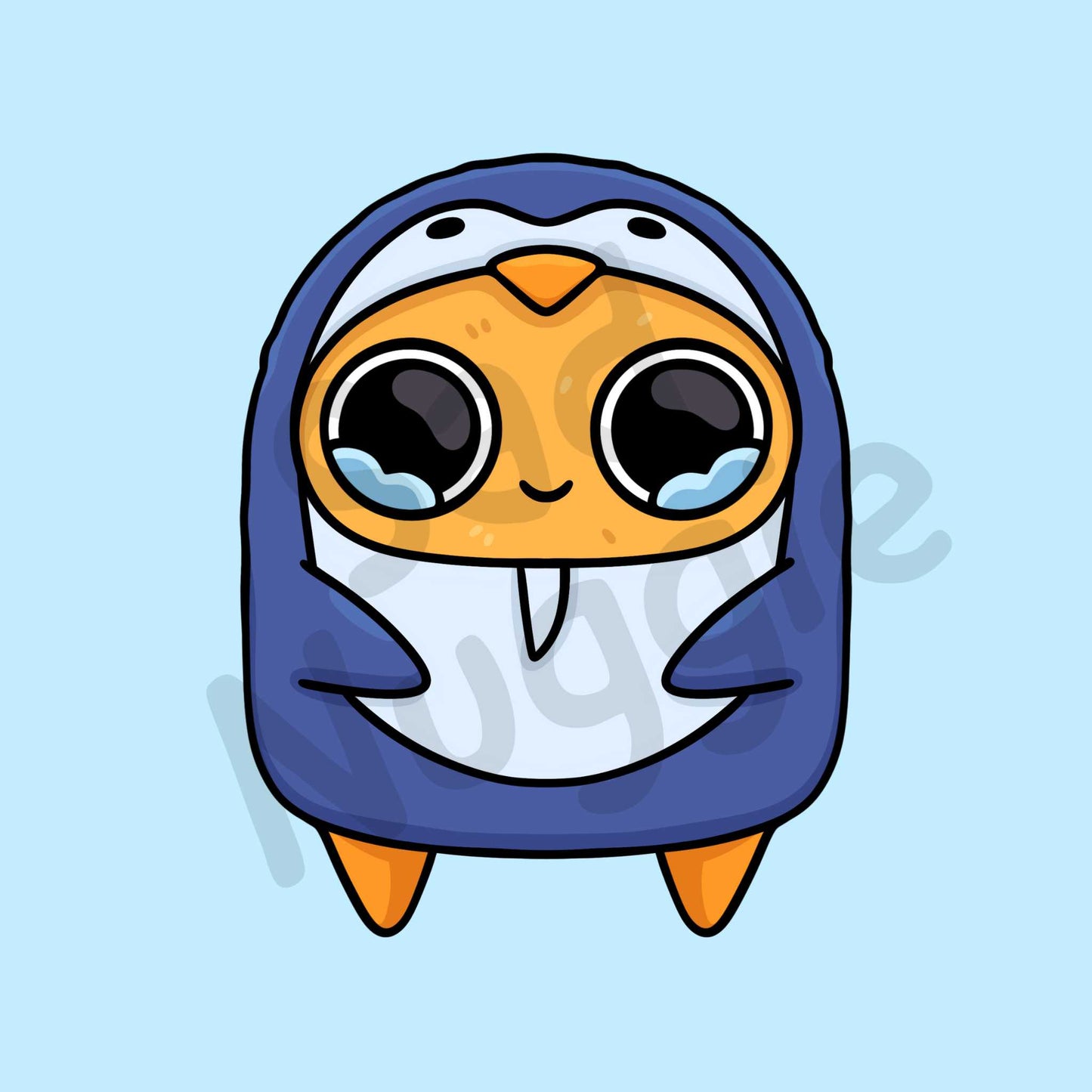 Penguin Sad Nuggie Sticker