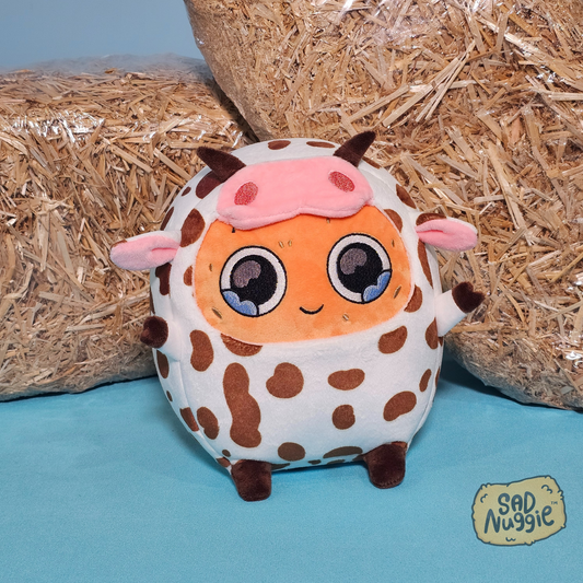 Cow Sad Nuggie Plush