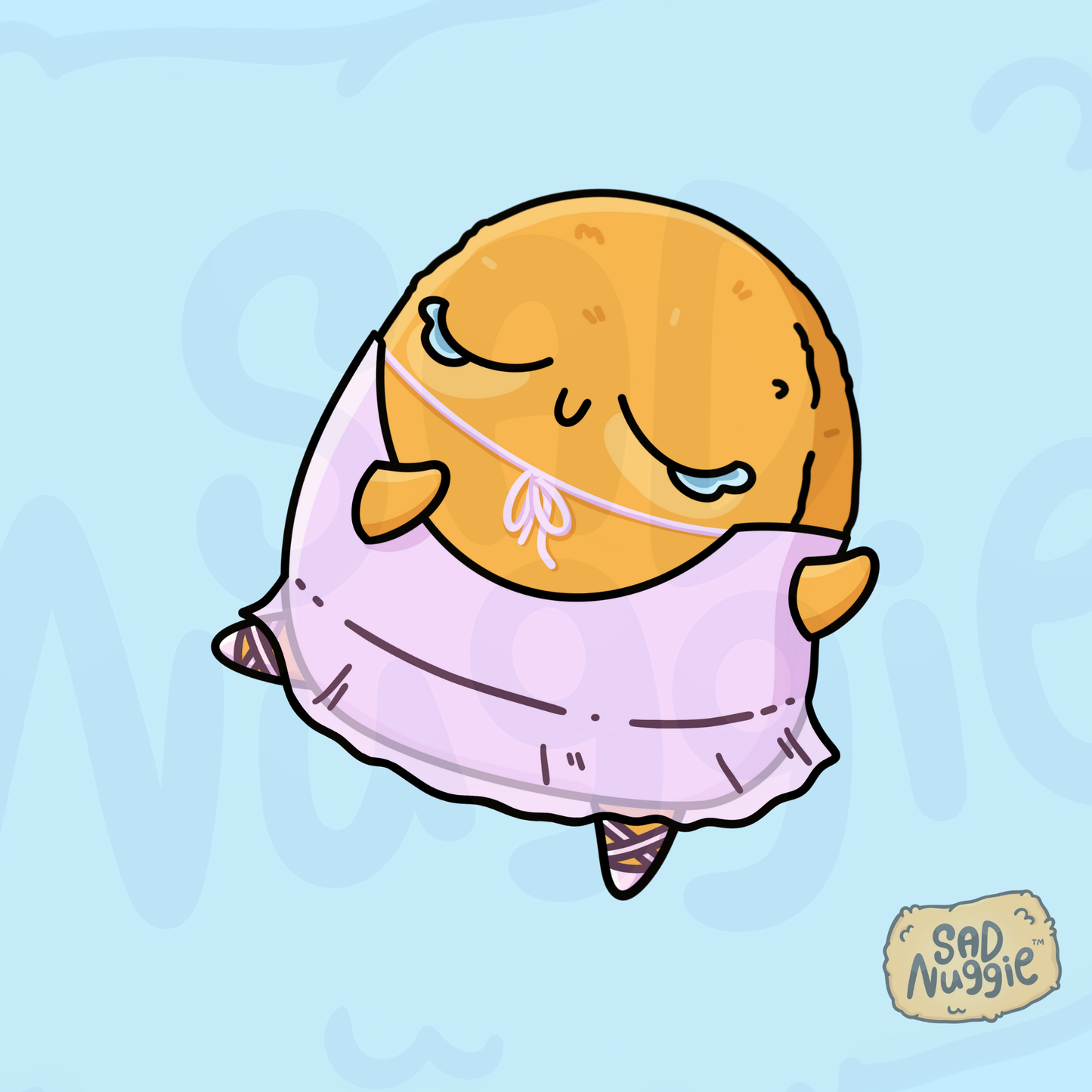 Sad Nuggie Ballet Dancer Sticker