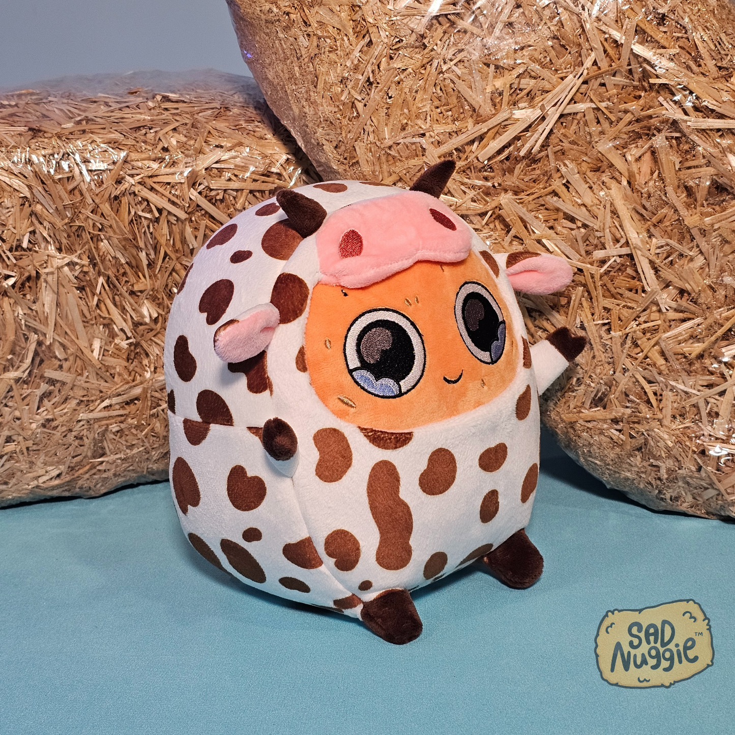 Cow Sad Nuggie Plush