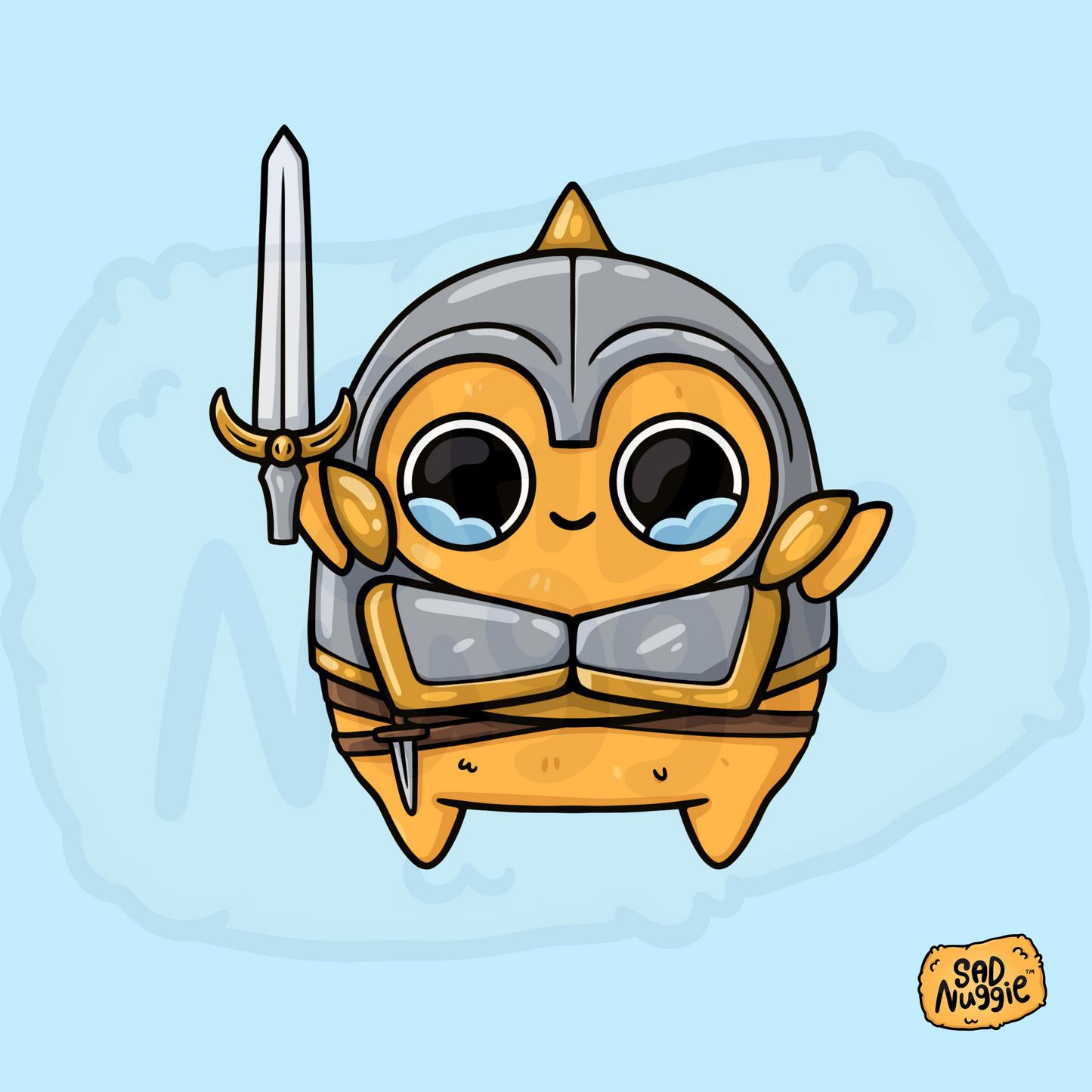Sad Nuggie Paladin Sticker