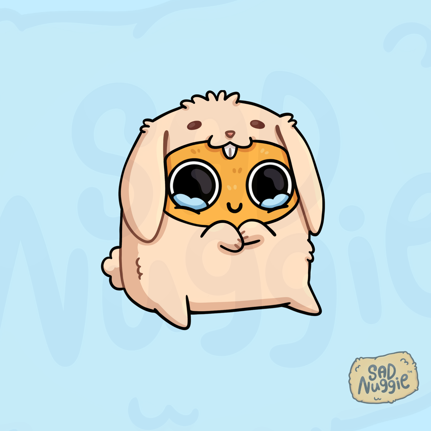 Sad Nuggie Bunny Sticker