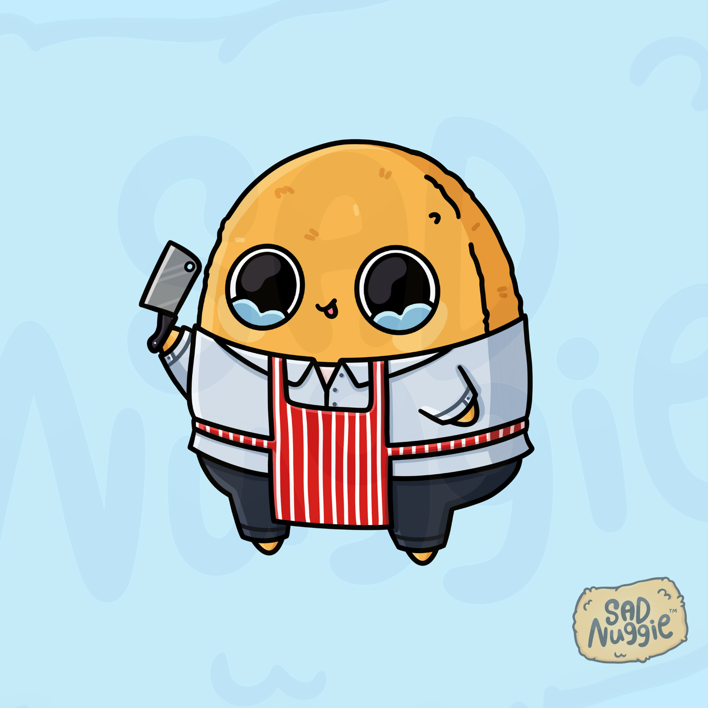 Sad Nuggie Butcher Sticker