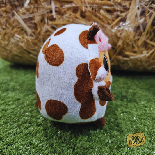 Cow Mini Sad Nuggie Keychain
