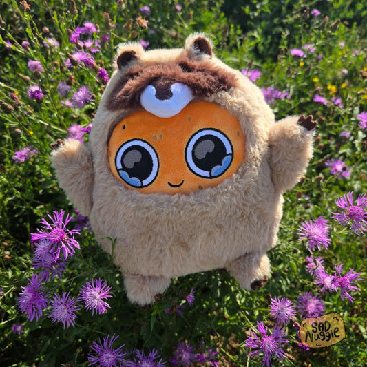 Raccoon Sad Nuggie Plush