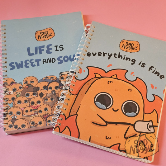Sad Nuggie Dotted Notebooks
