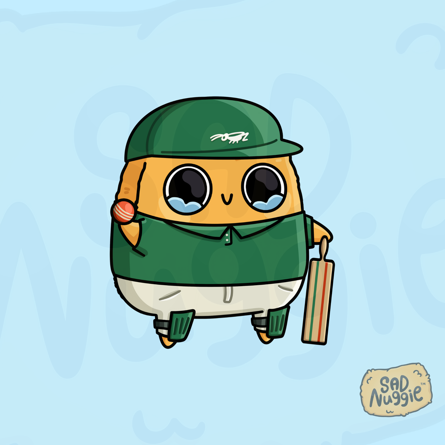 Sad Nuggie Cricket Sticker