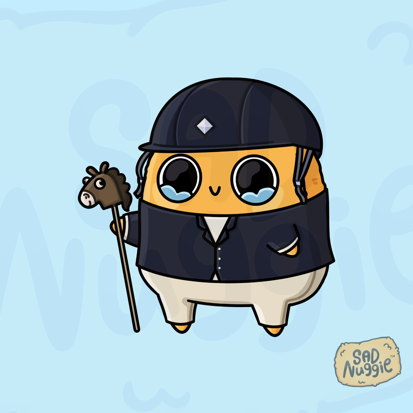 Sad Nuggie Equestrian Horse Sticker