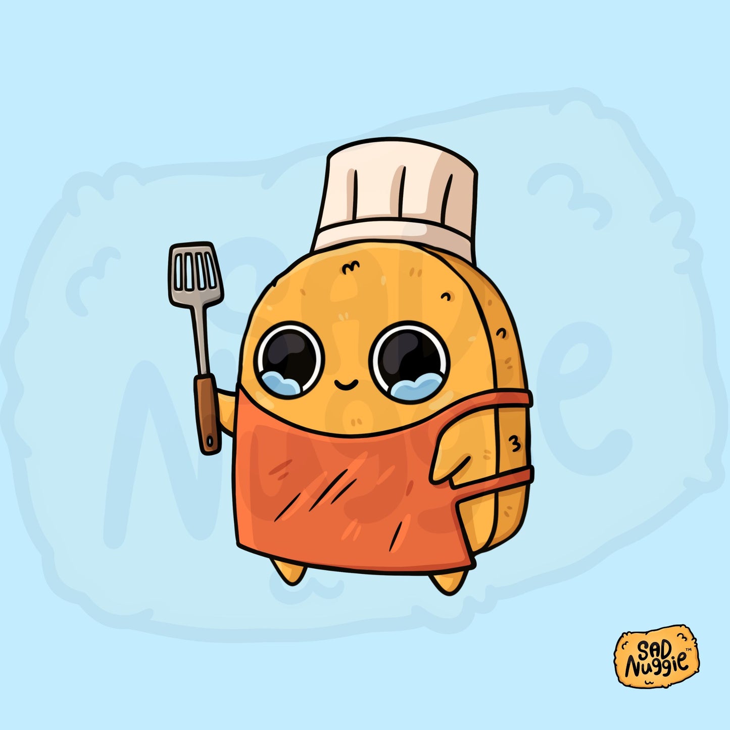 Sad Nuggie BBQ Sticker