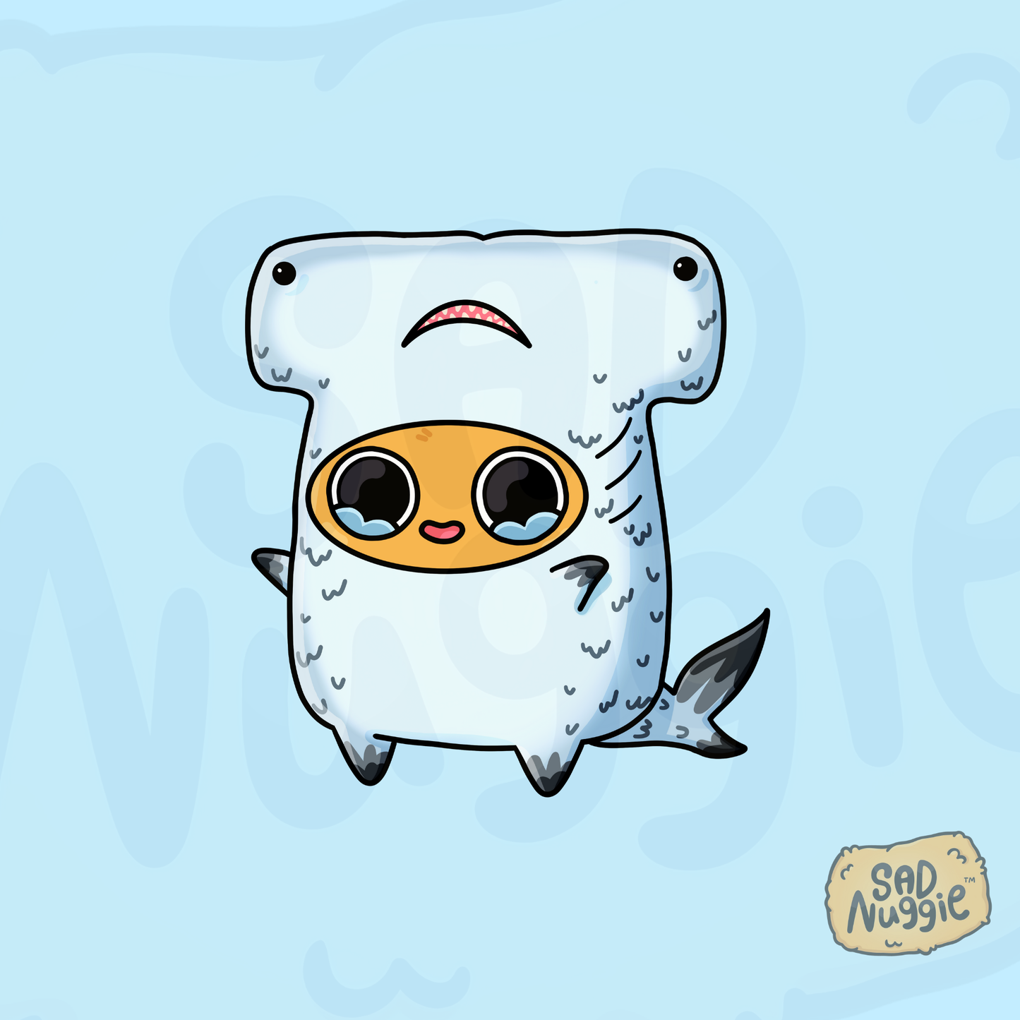 Sad Nuggie Hammer Head Two Sticker