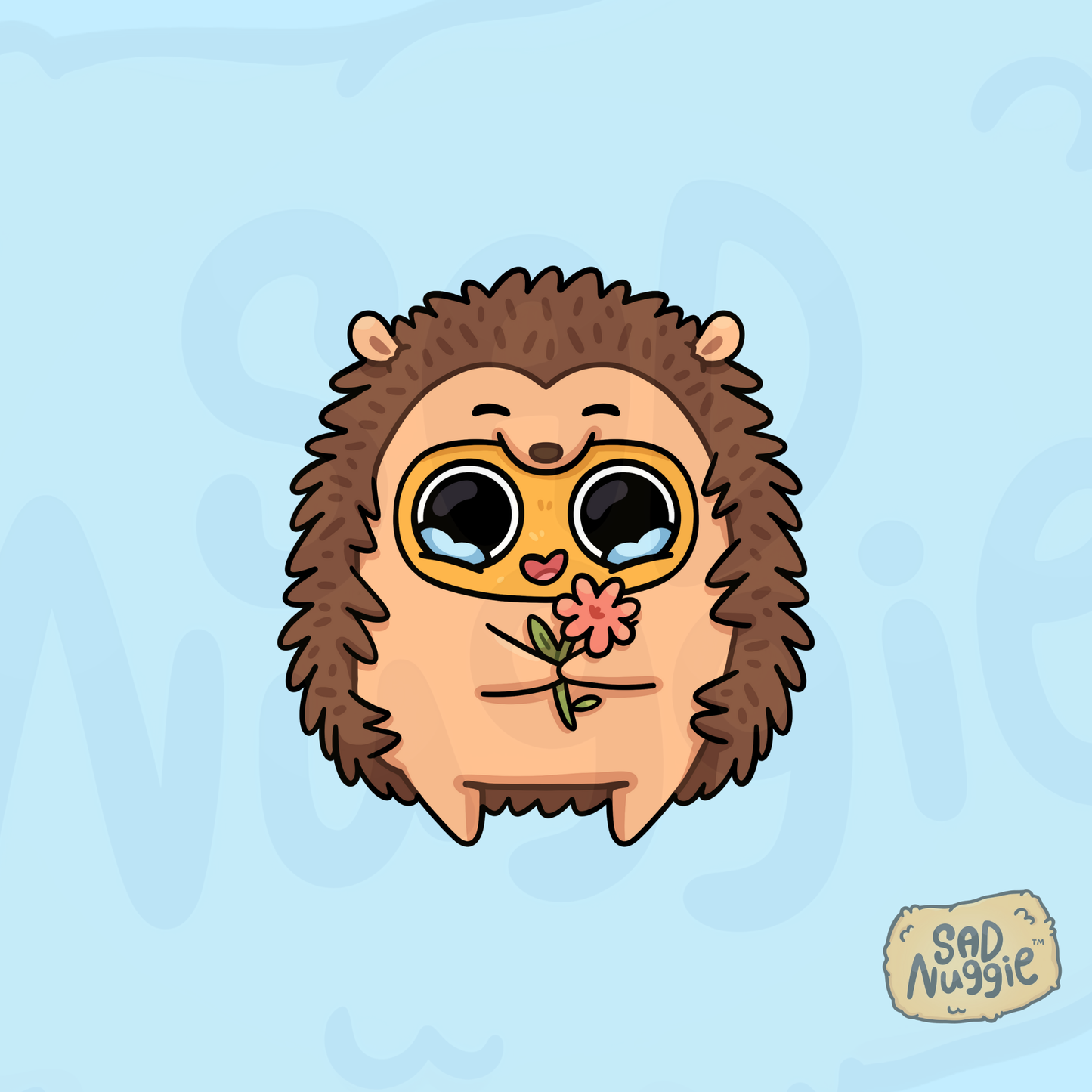 Sad Nuggie Hedgehog Sticker