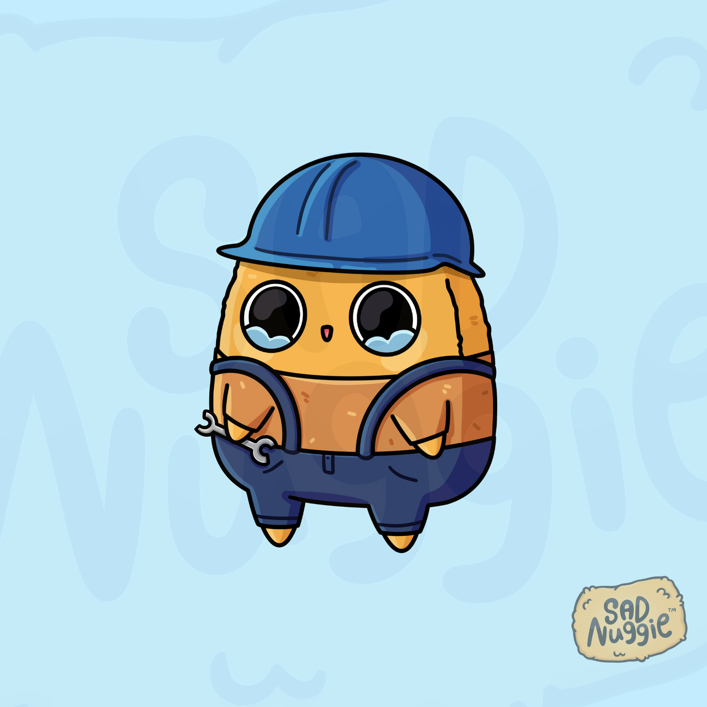 Sad Nuggie Electrician Sticker