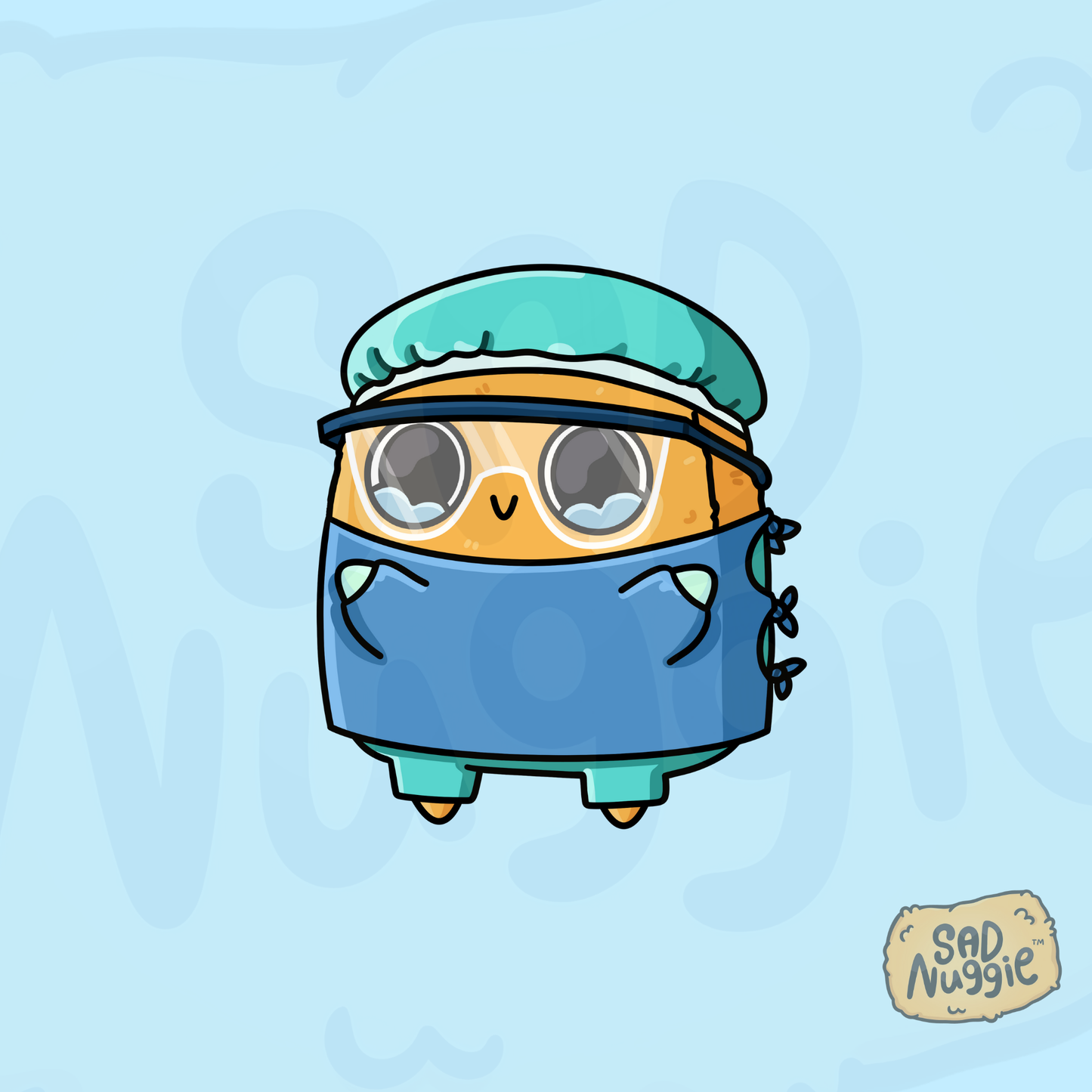 Sad Nuggie Surgeon Sticker