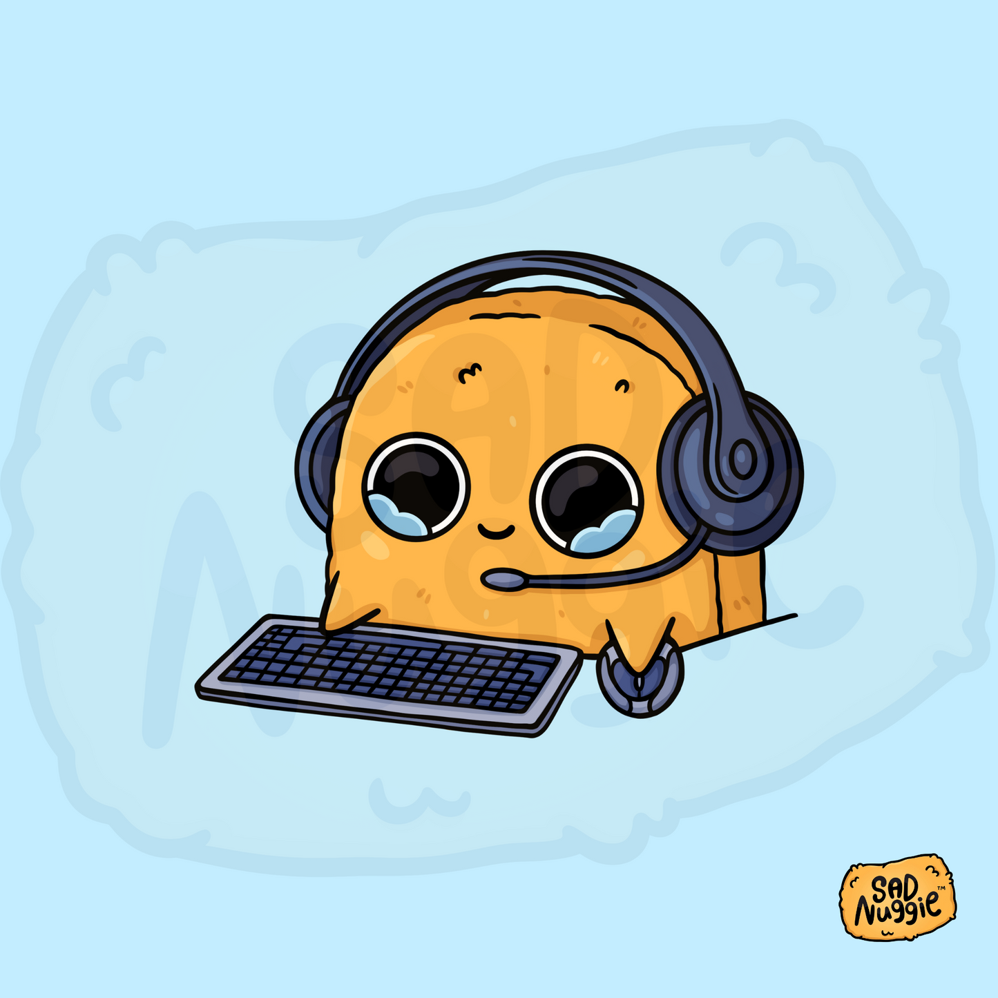 Sad Nuggie PC Gamer Sticker