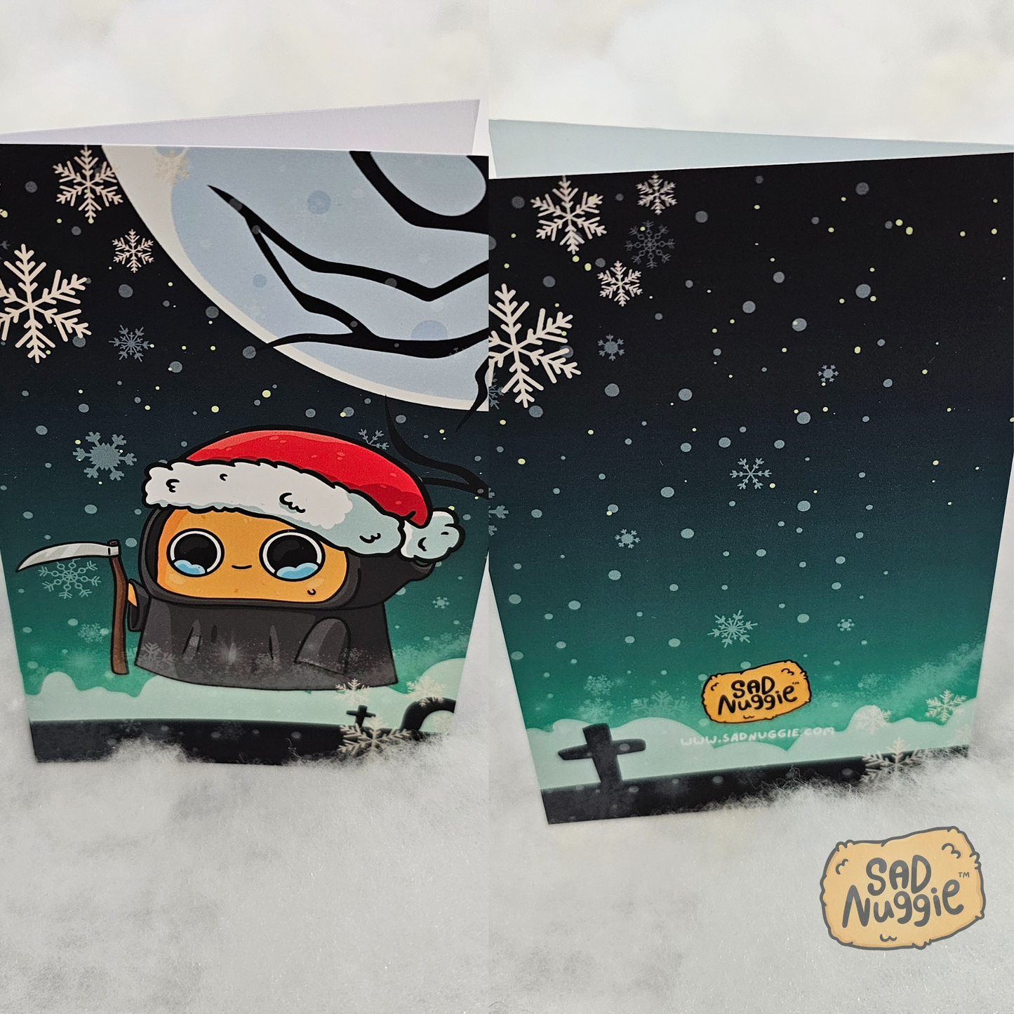 Sad Nuggie Grim Reaper Christmas Card