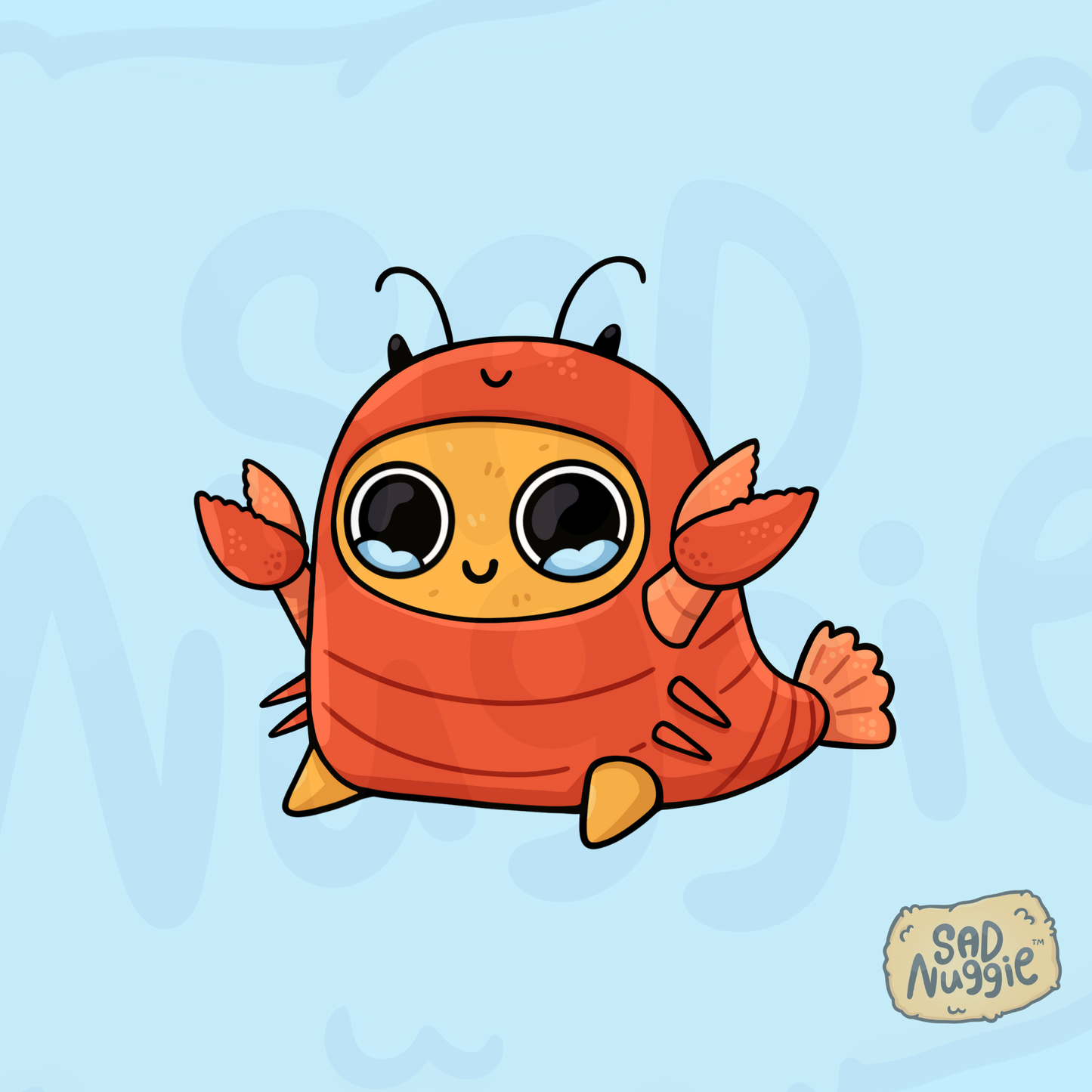 Sad Nuggie Lobster Sticker
