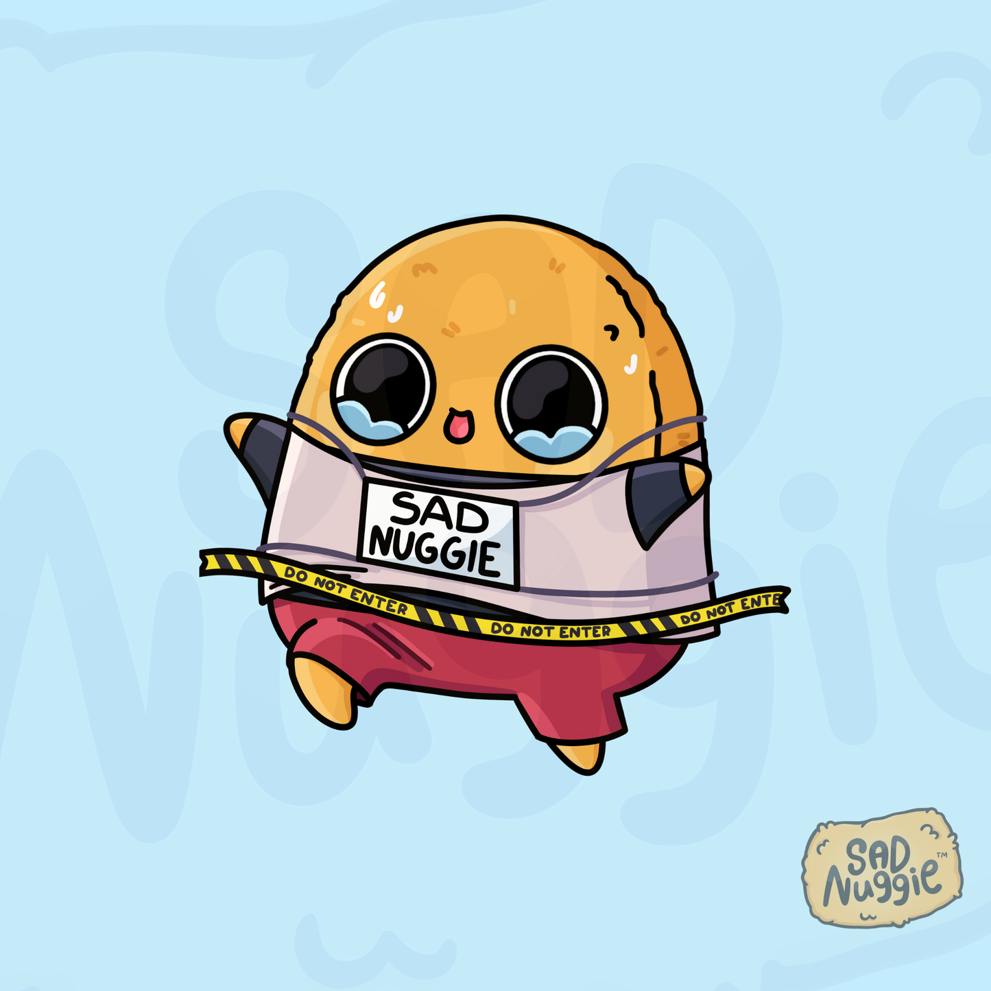 Sad Nuggie Marathon Runner Sticker