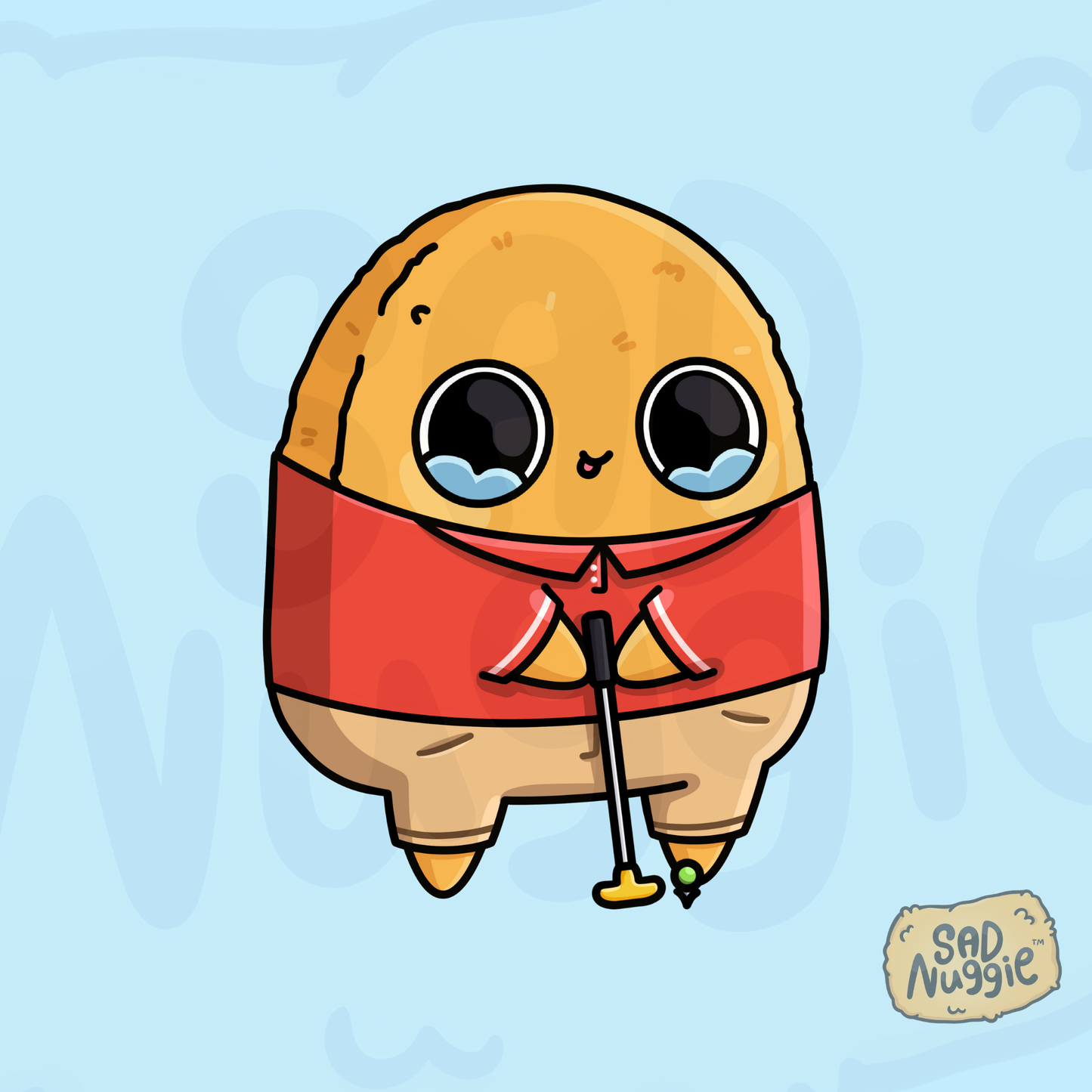 Sad Nuggie Mini Golf Sticker