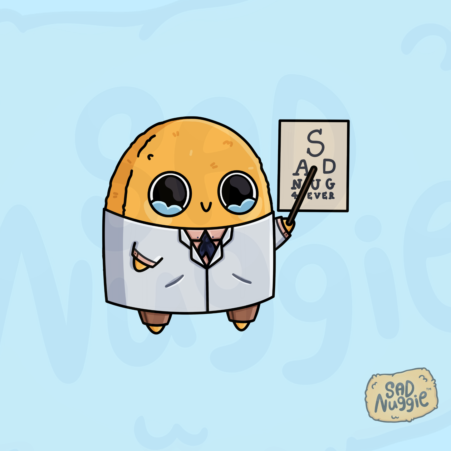 Sad Nuggie Optometrist Sticker