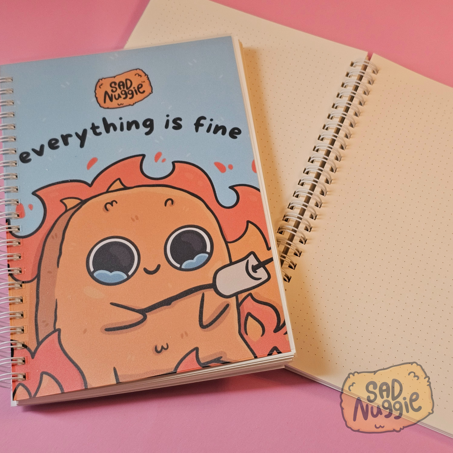 Sad Nuggie Dotted Notebooks