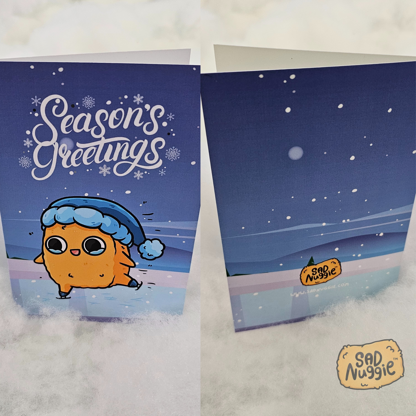 Sad Nuggie Skating Christmas Card