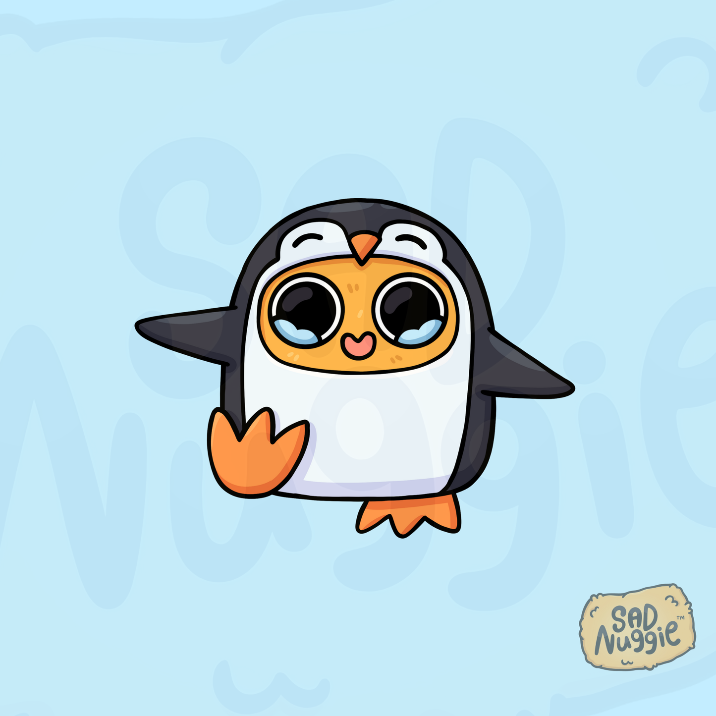 Sad Nuggie Penguin Sticker