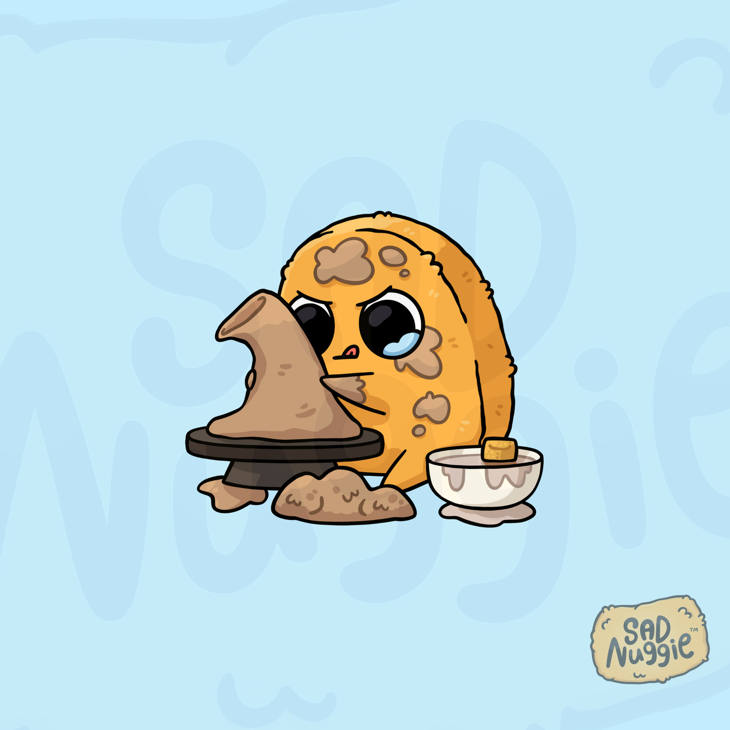 Sad Nuggie Pottery Sticker