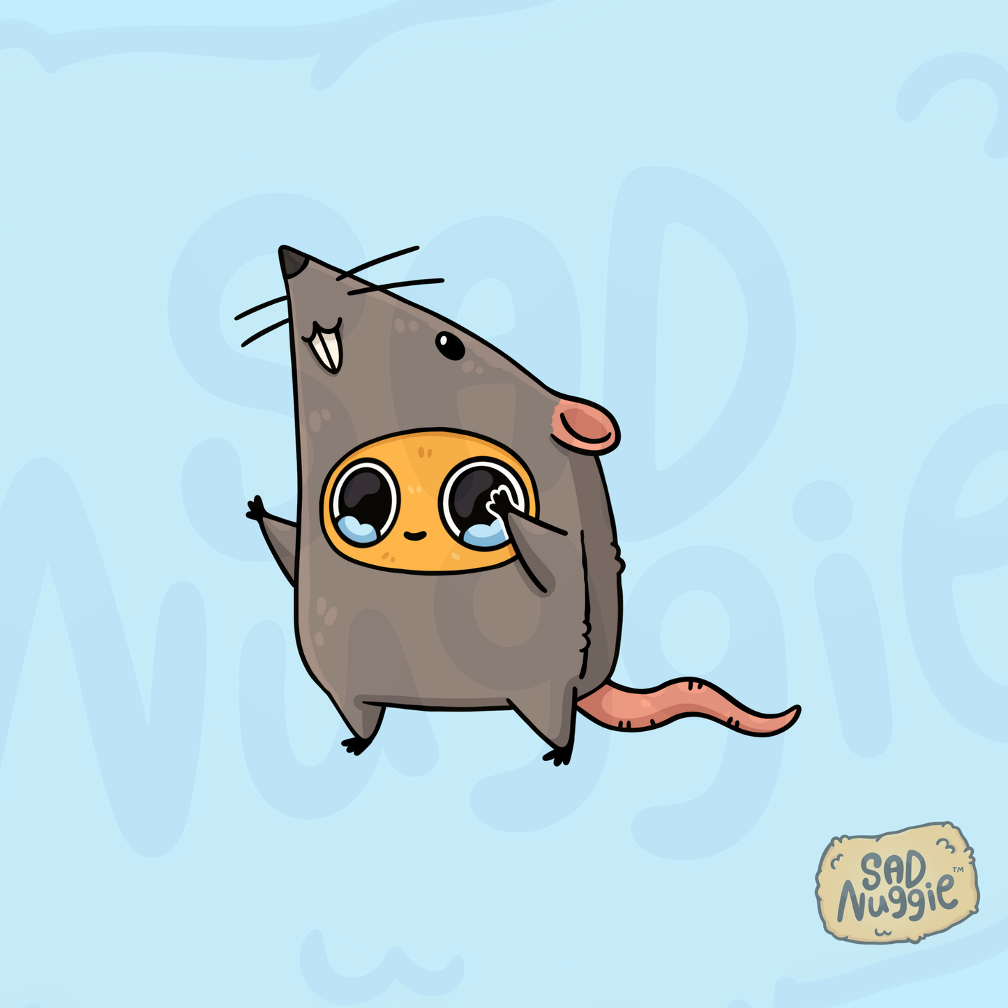 Sad Nuggie Rat Sticker