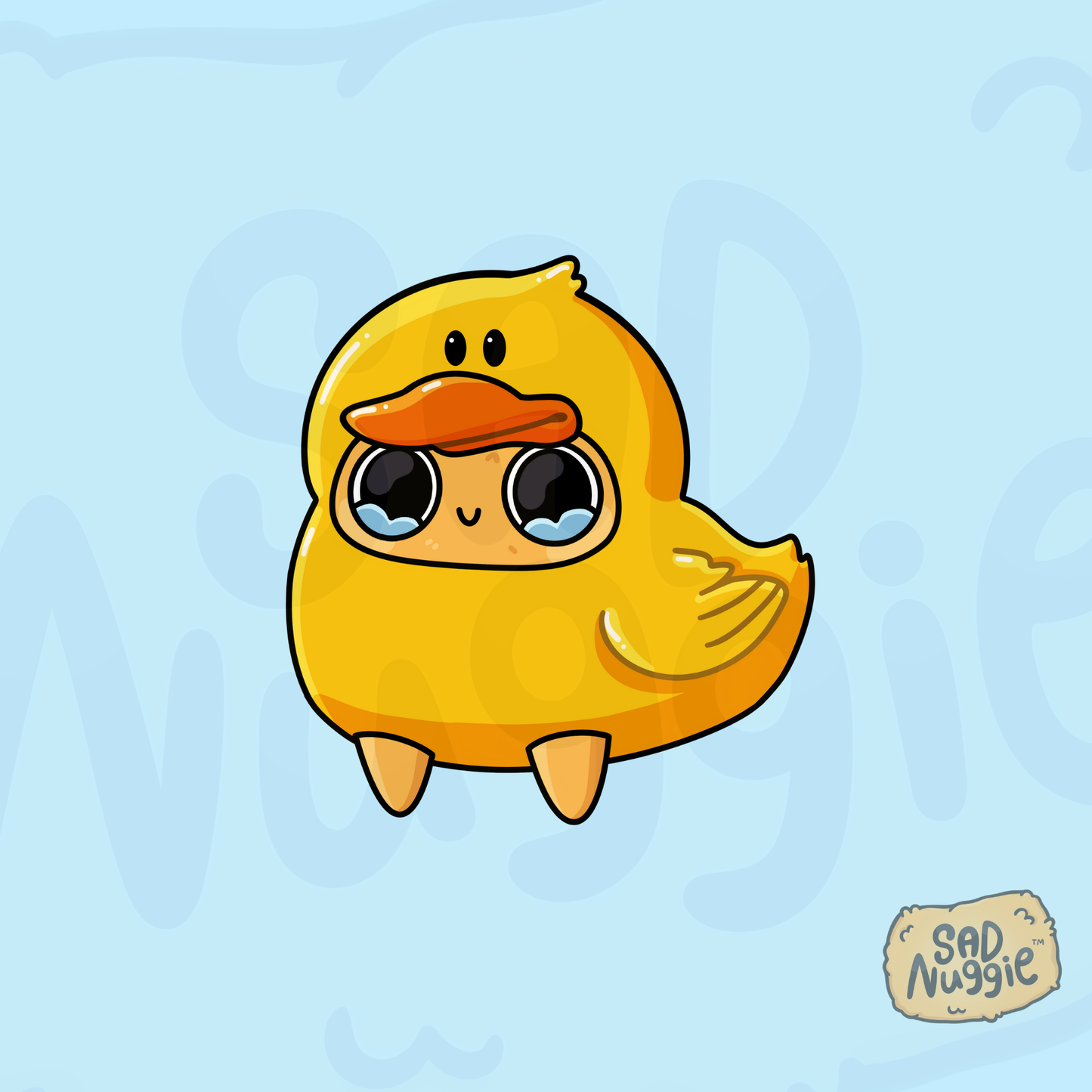 Sad Nuggie Rubber Duck Sticker