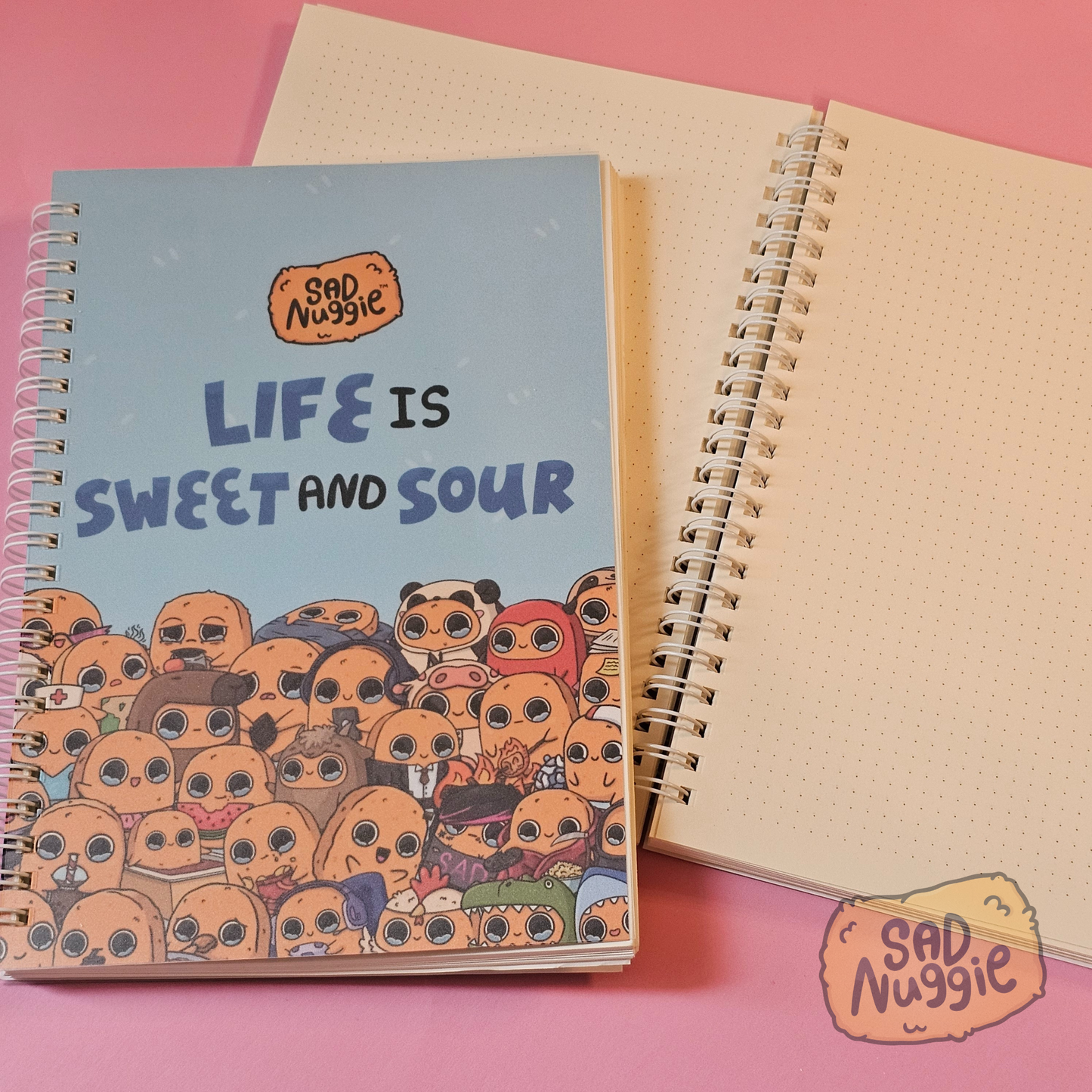 Sad Nuggie Dotted Notebooks