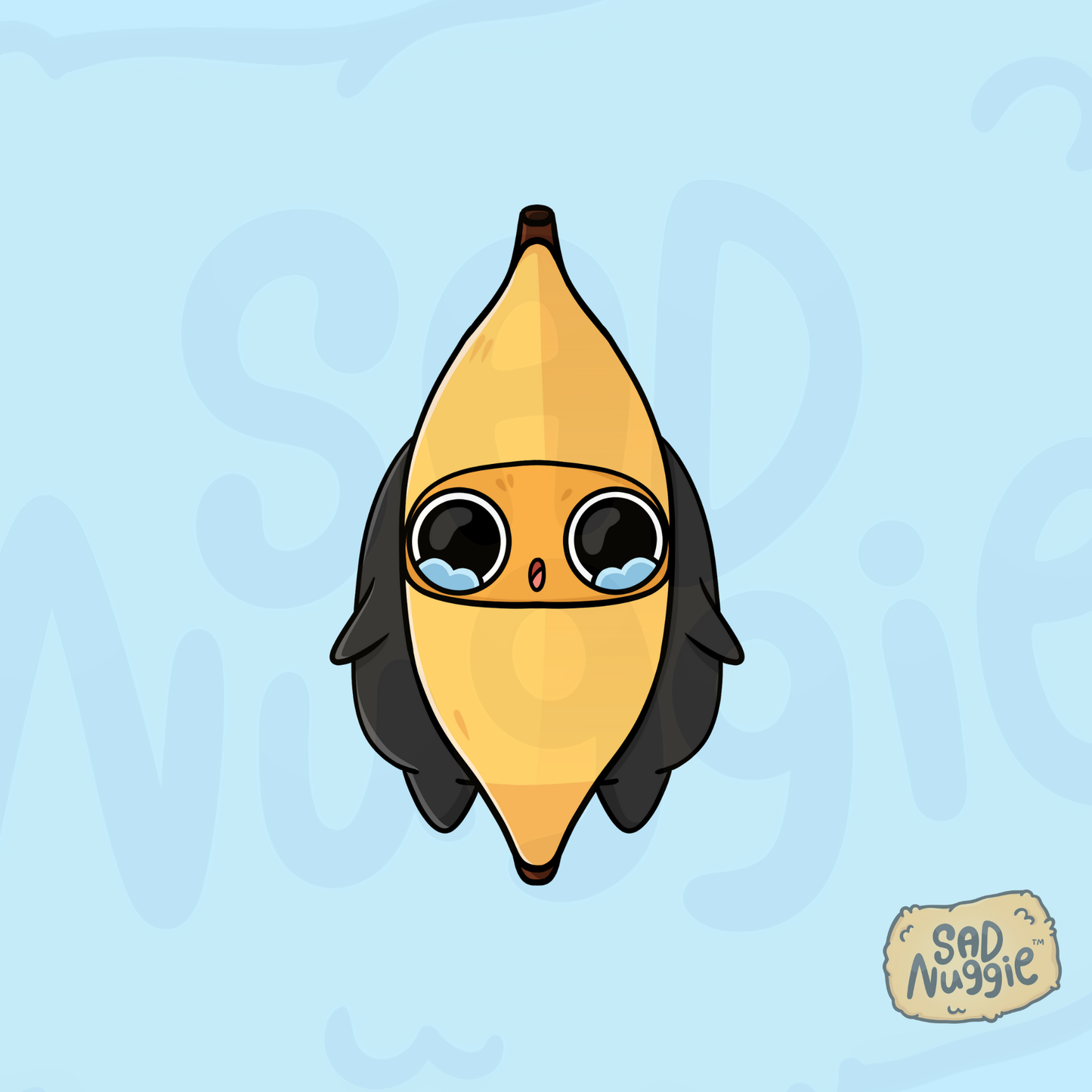 Sad Nuggie Banana Costume Sticker
