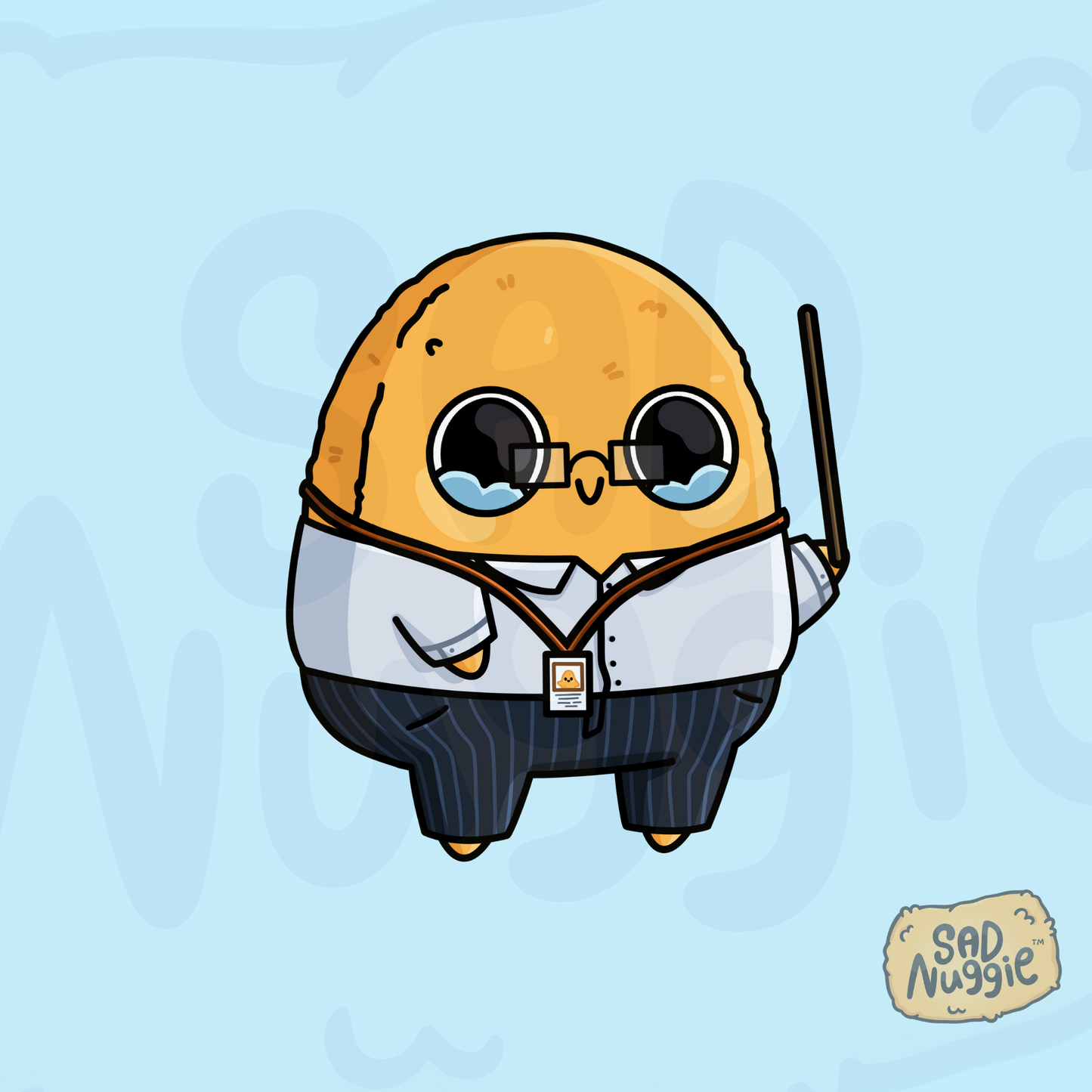 Sad Nuggie Professor Sticker