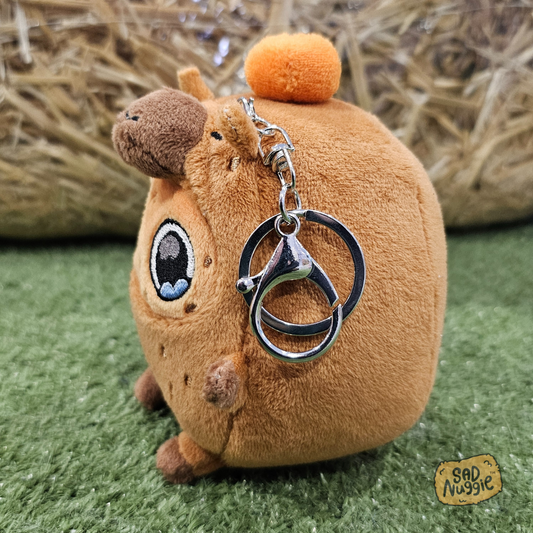 Capybara Mini Sad Nuggie Keychain