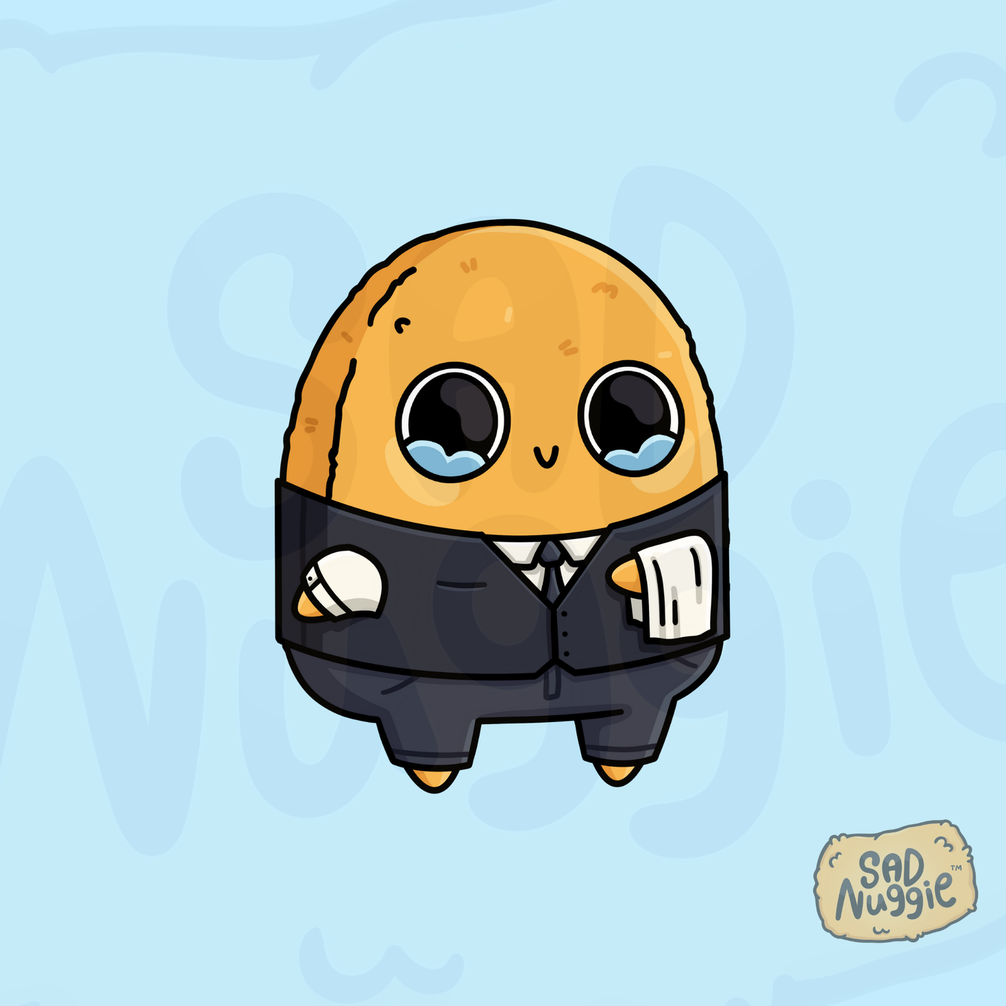 Sad Nuggie Waiter Sticker