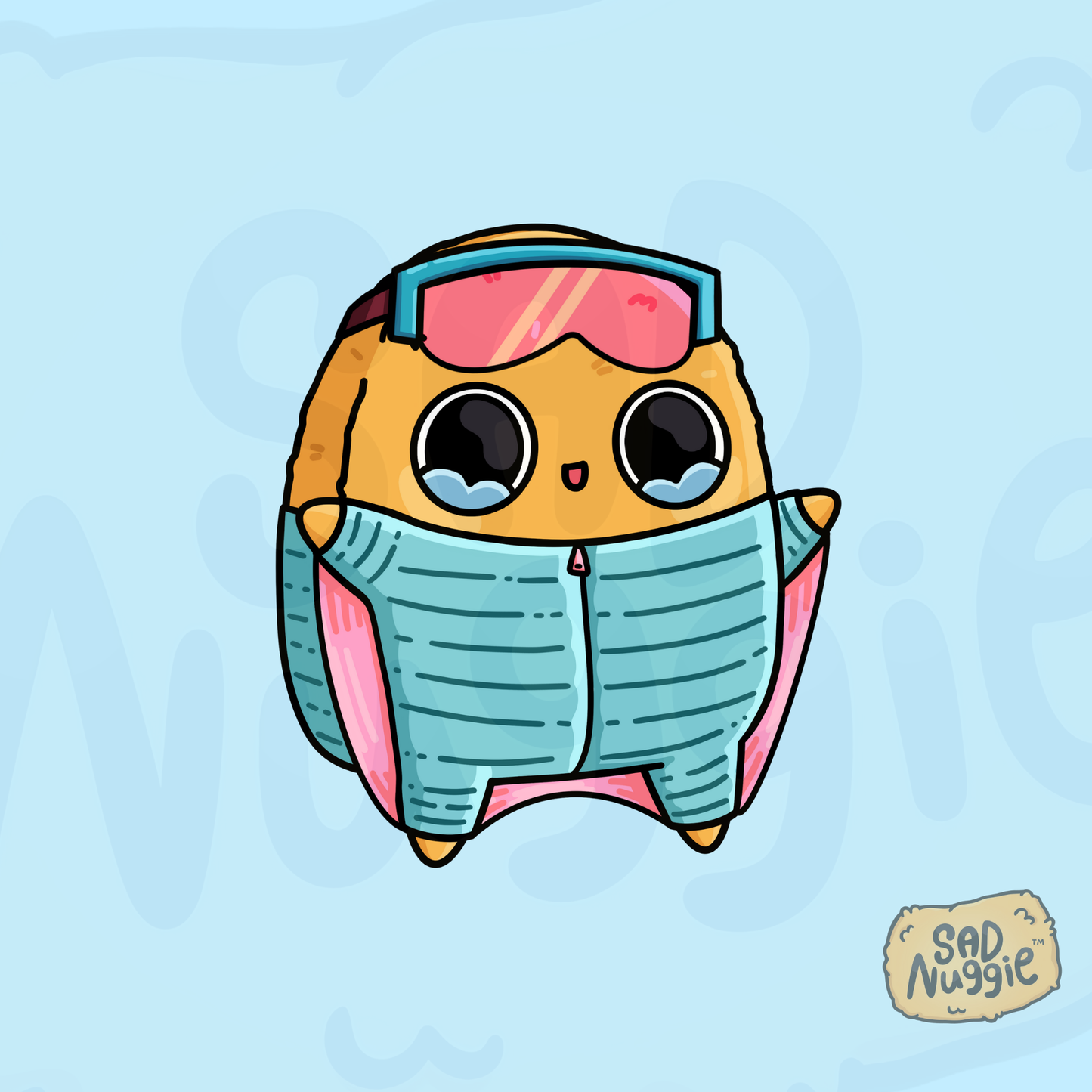 Sad Nuggie Wingsuit Sticker