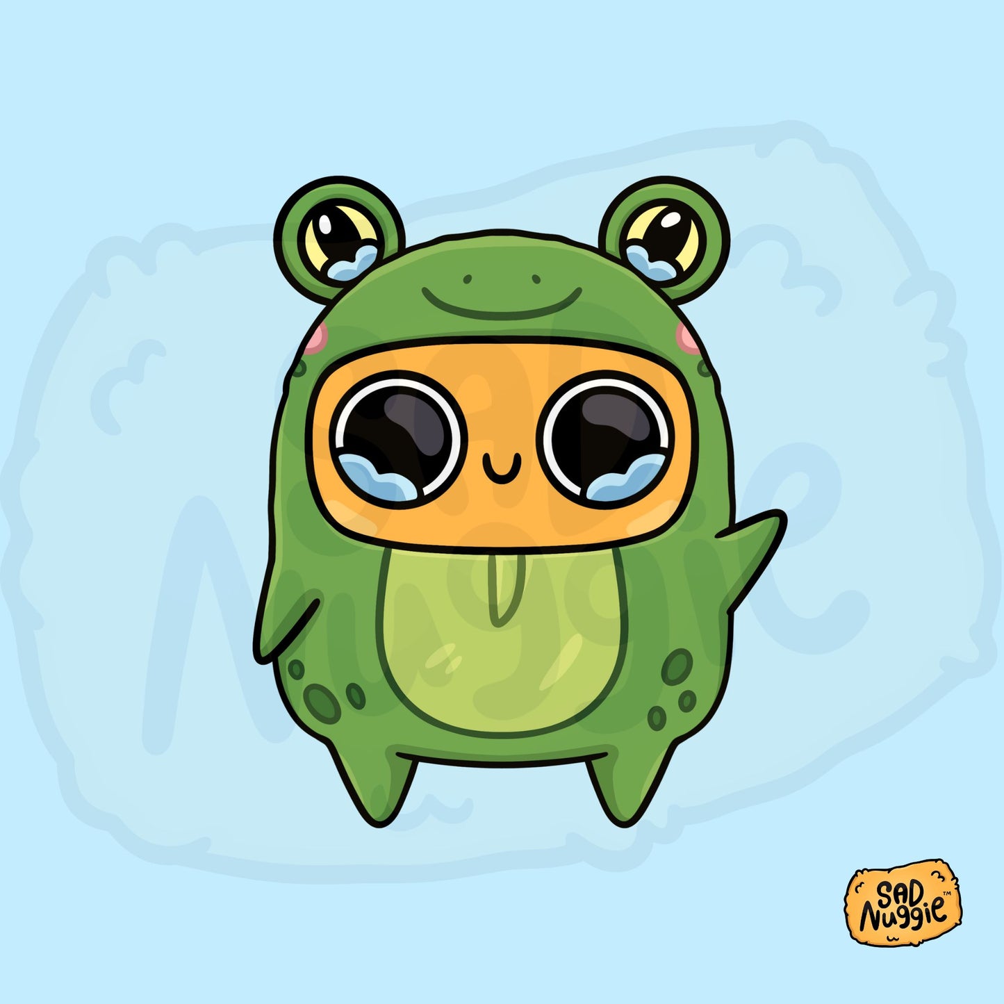 Sad Nuggie Frog Sticker