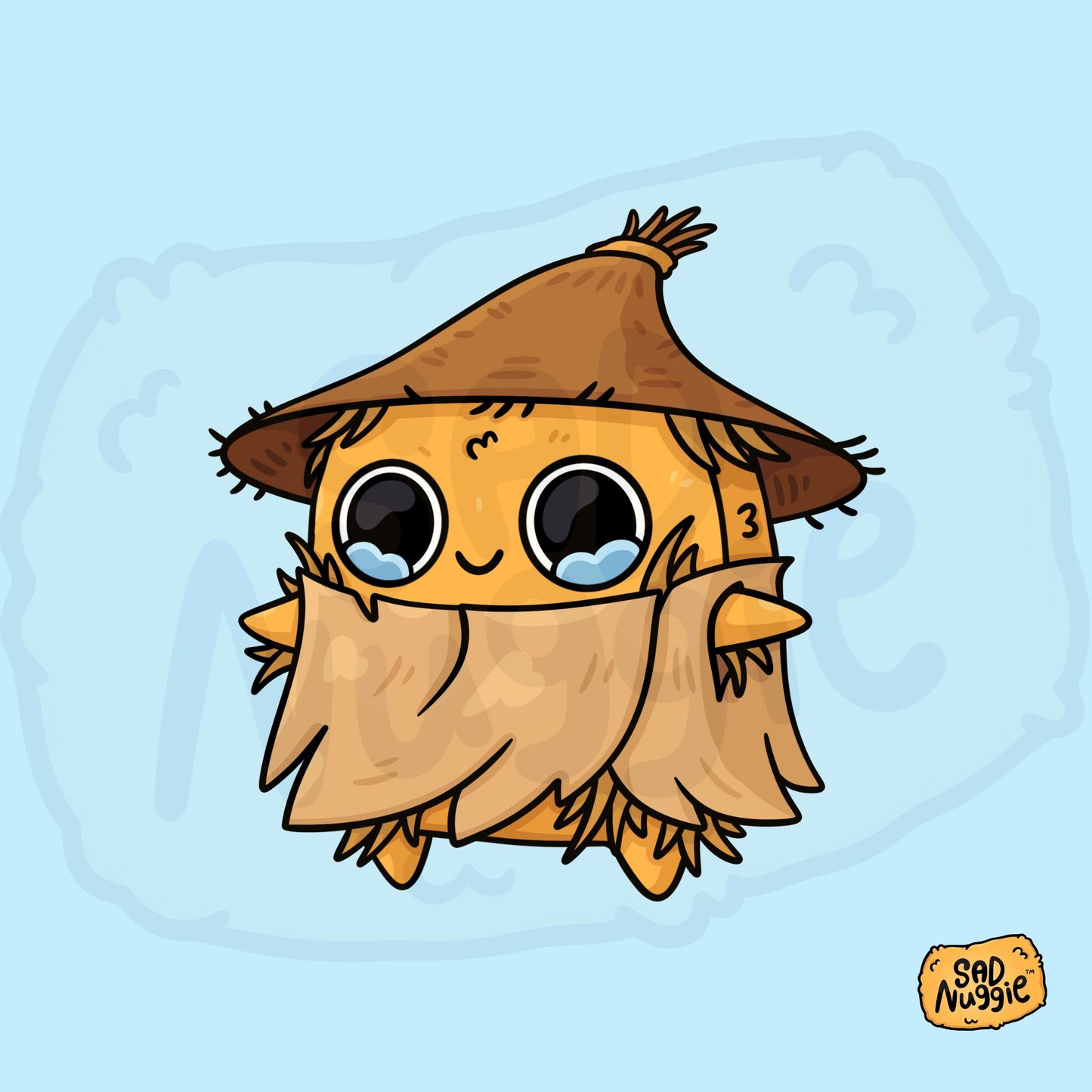 Sad Nuggie Scarecrow Sticker