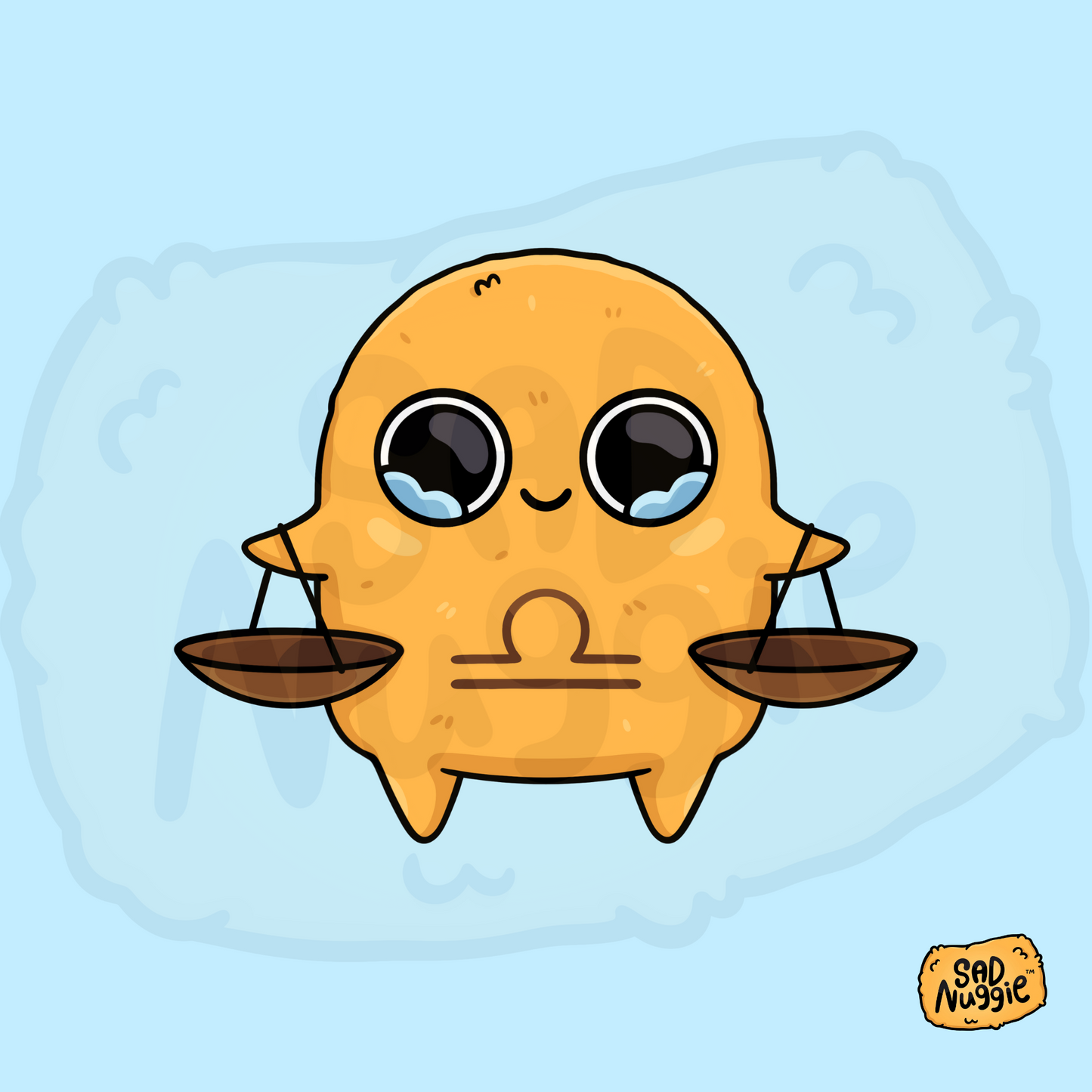 Waage Sad Nuggie Aufkleber