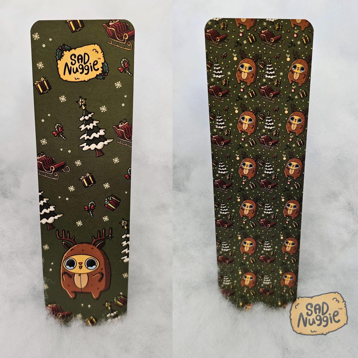 Sad Nuggie Reindeer Bookmark