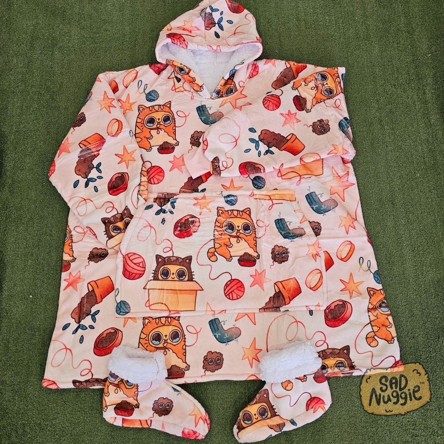 Sad Nuggie Cat Wearable Blanket
