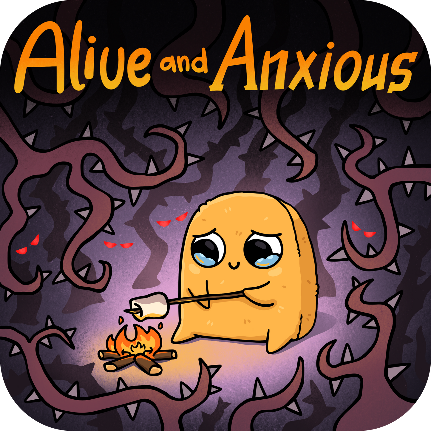 Sad Nuggie Alive and Anxious Magnet