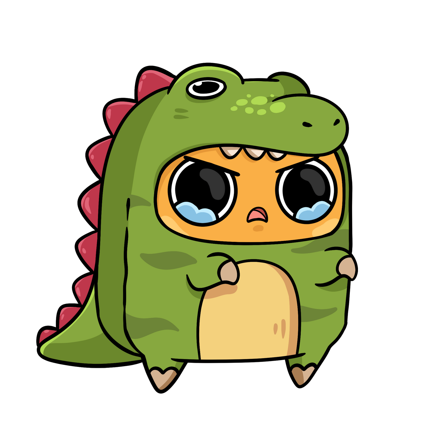 Sad Nuggie Angry Dino Magnet