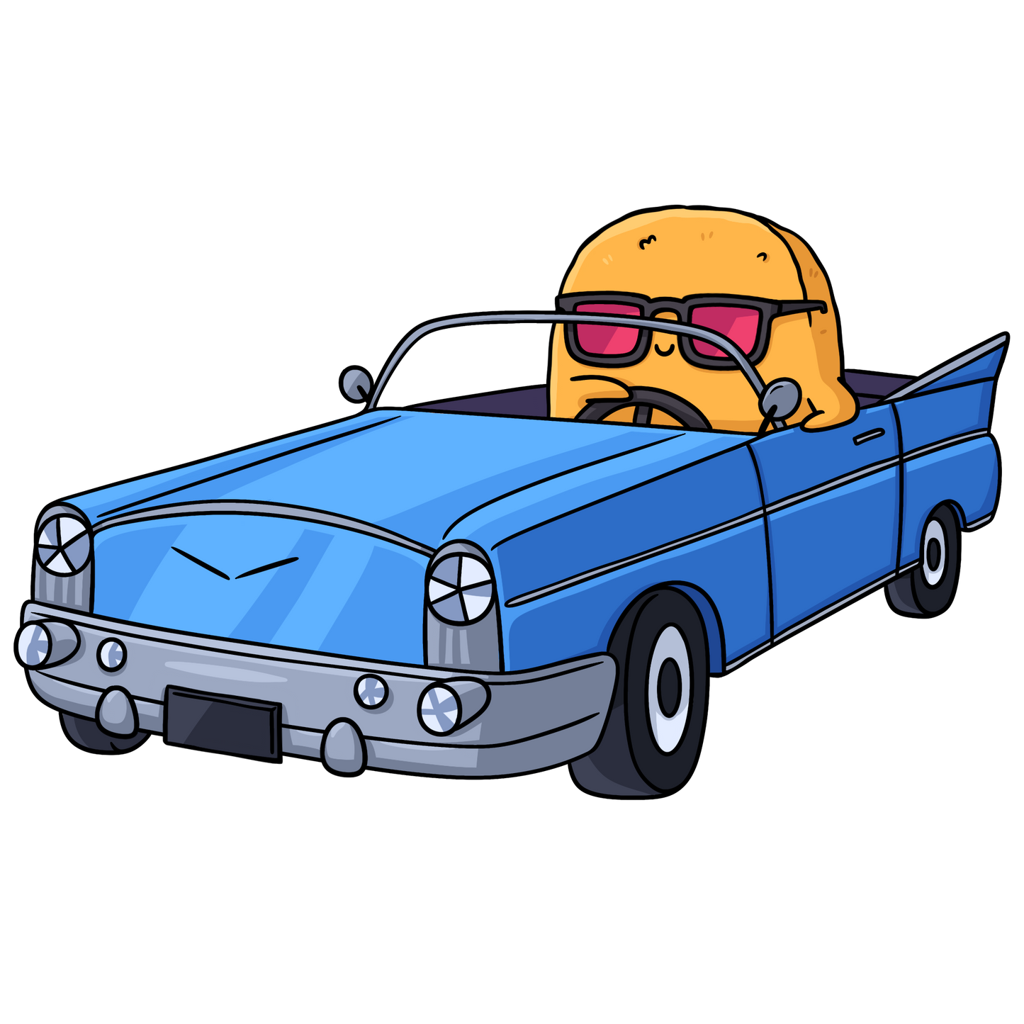 Sad Nuggie Car Magnet