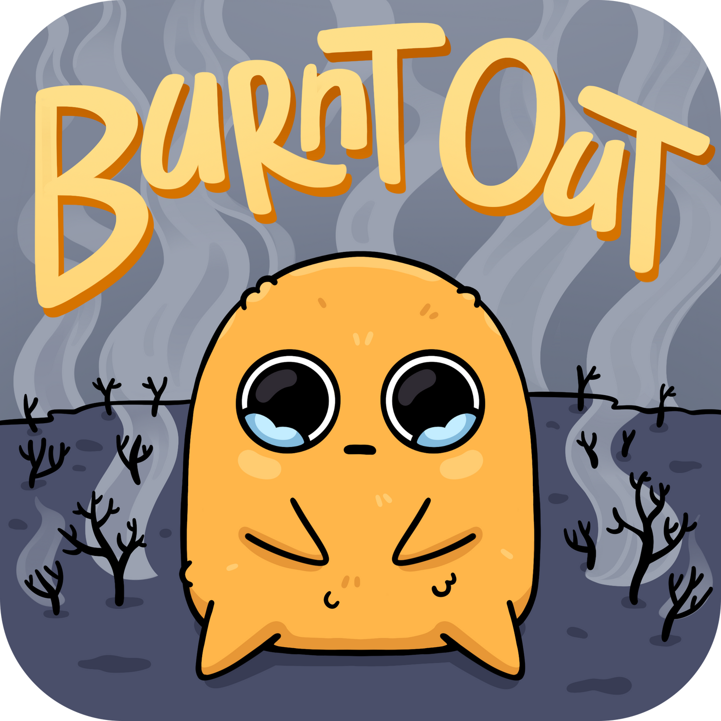 Sad Nuggie Burnt Out Magnet