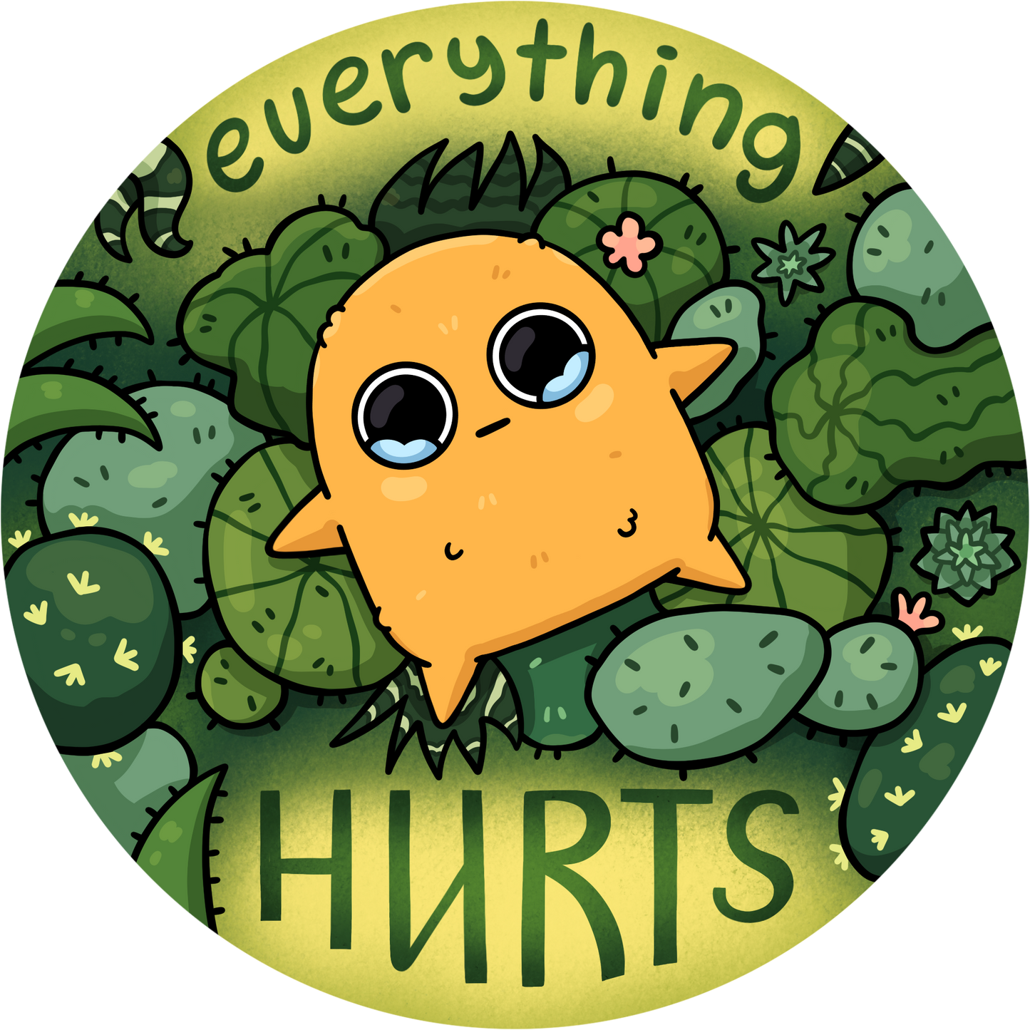Sad Nuggie Everything Hurts Magnet