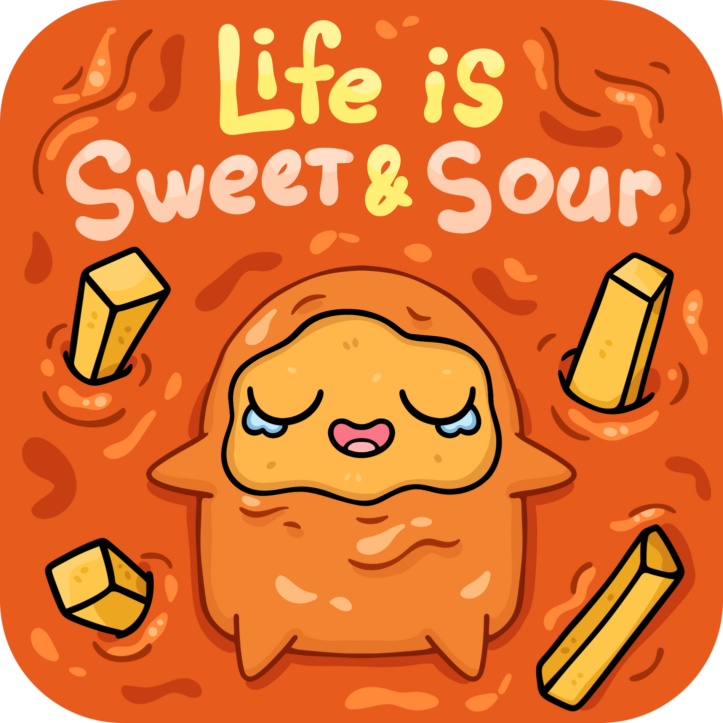 Sad Nuggie Life Is Sweet & Sour Magnet
