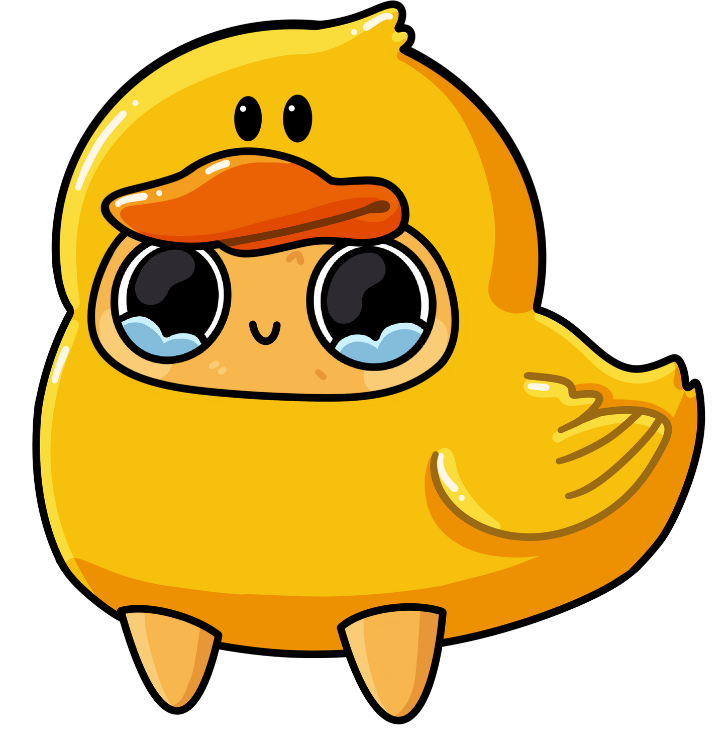 Sad Nuggie Rubber Duck Magnet