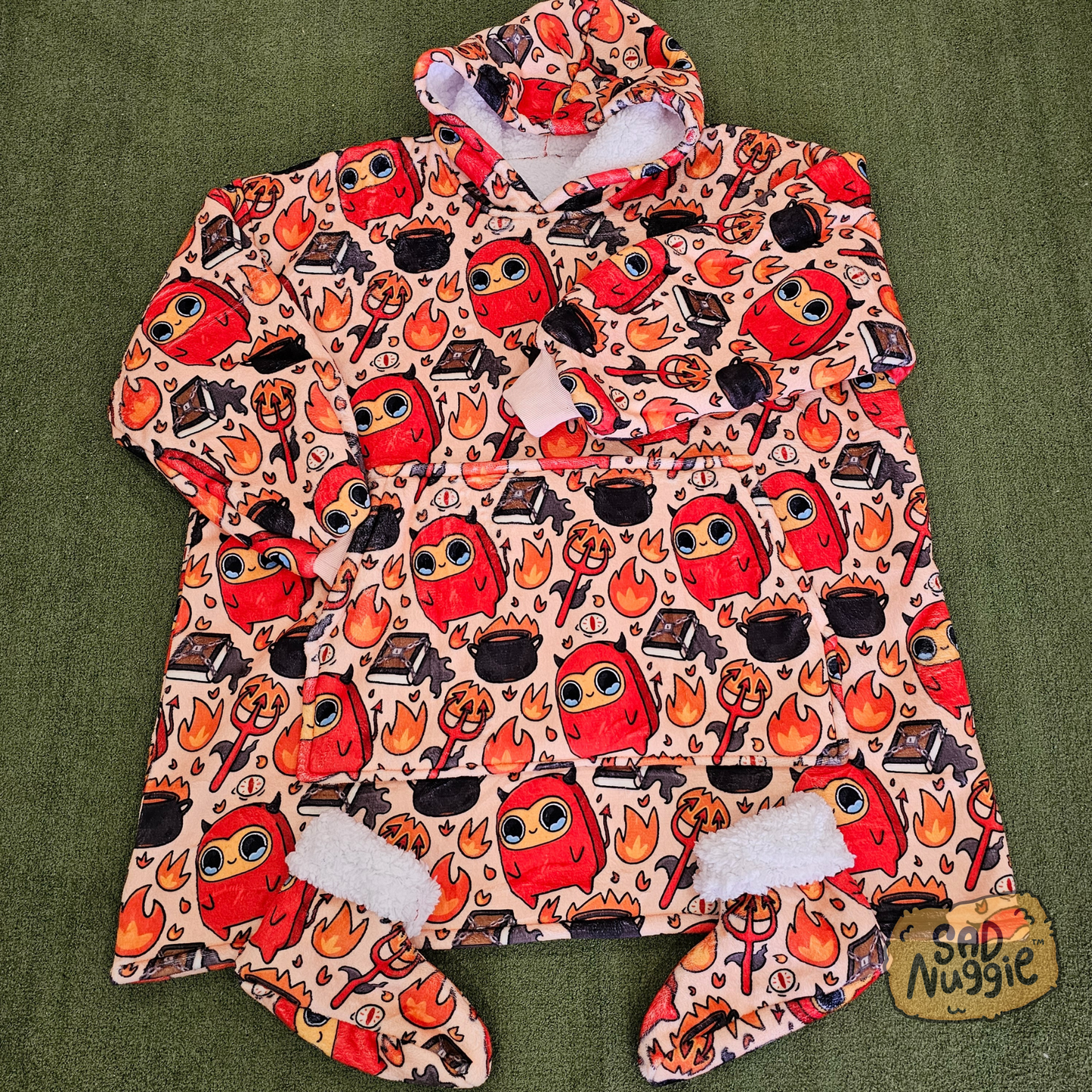 Sad Nuggie Devil Wearable Blanket