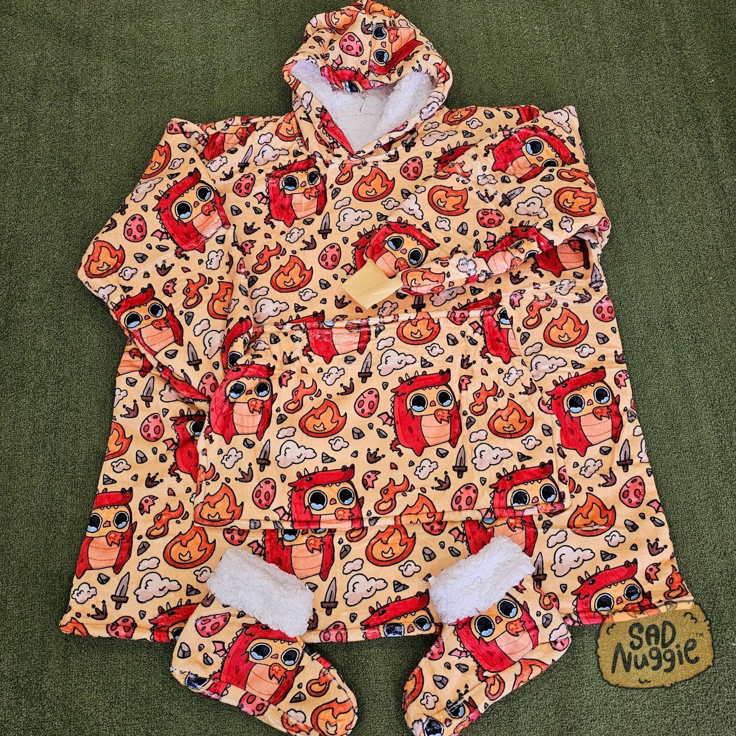 Sad Nuggie Dragon Wearable Blanket