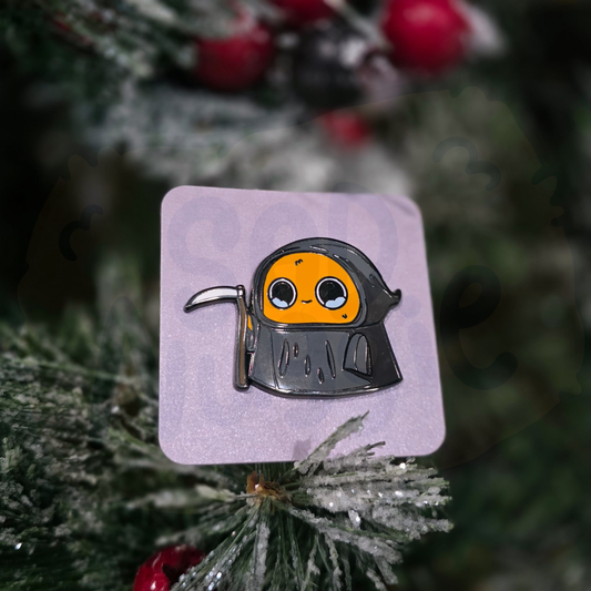 Sad Nuggie Grim Reaper Enamel Pin